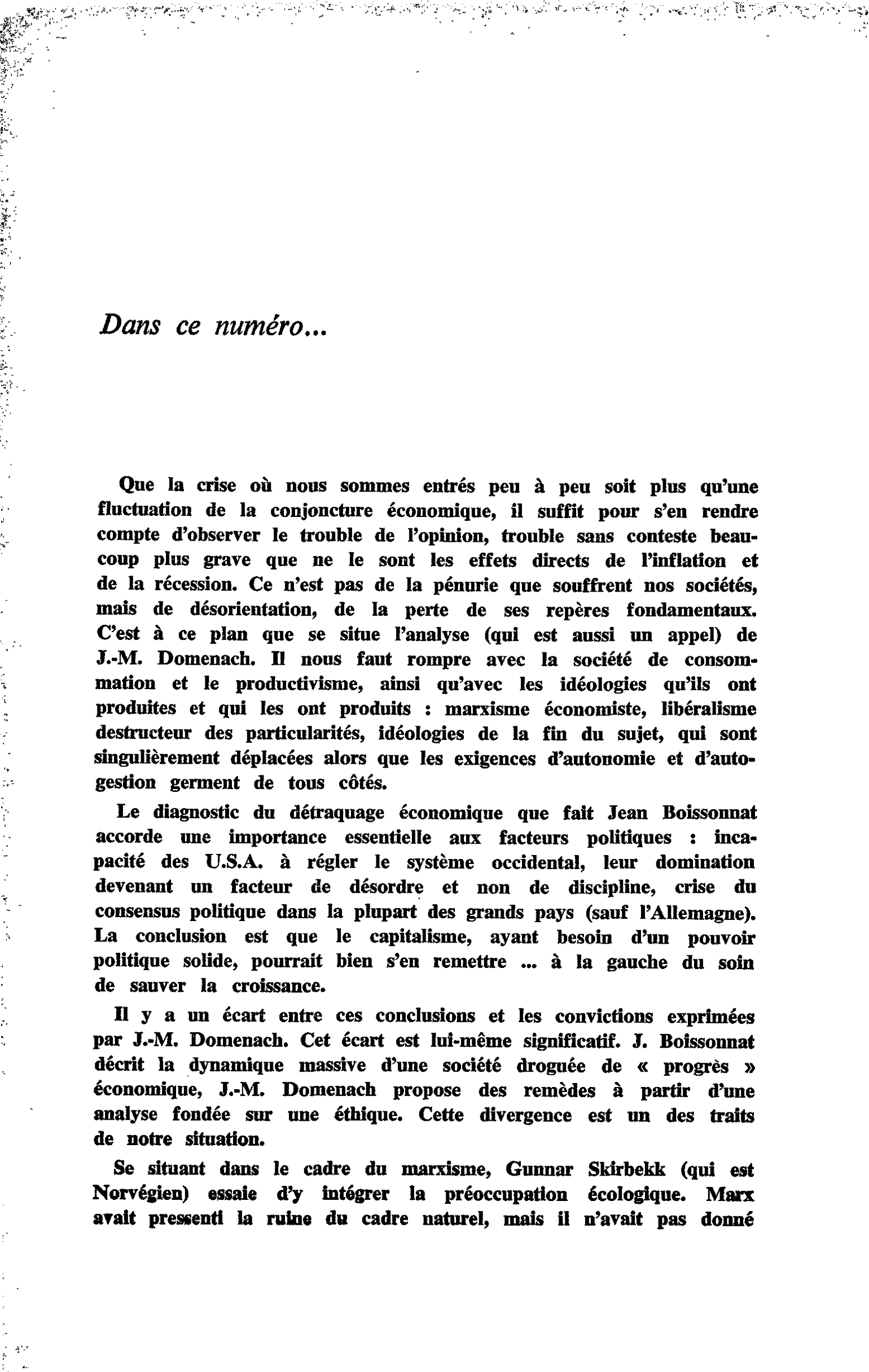 Dans ce numéro…
