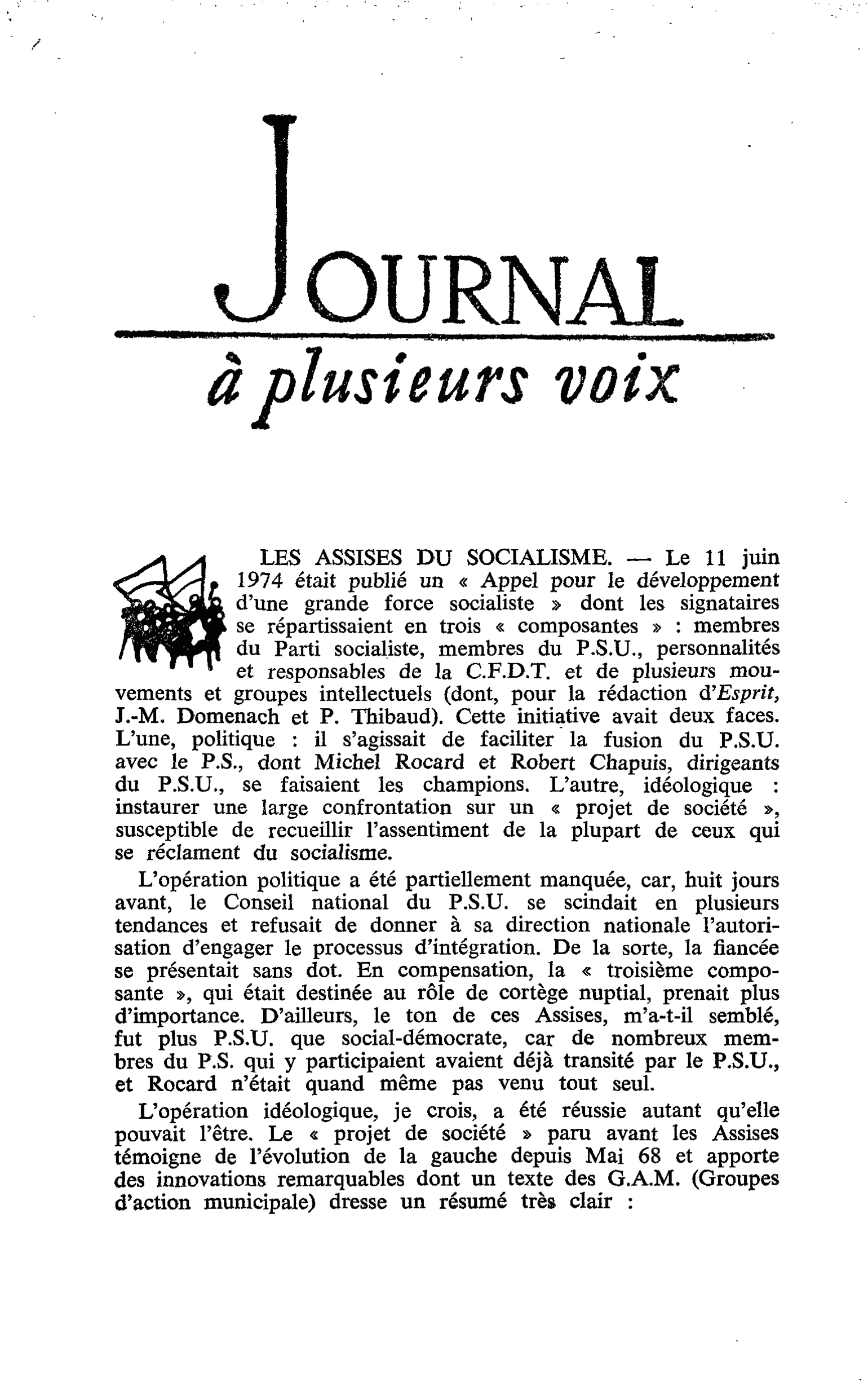 LES ASSISES DU SOCIALISME