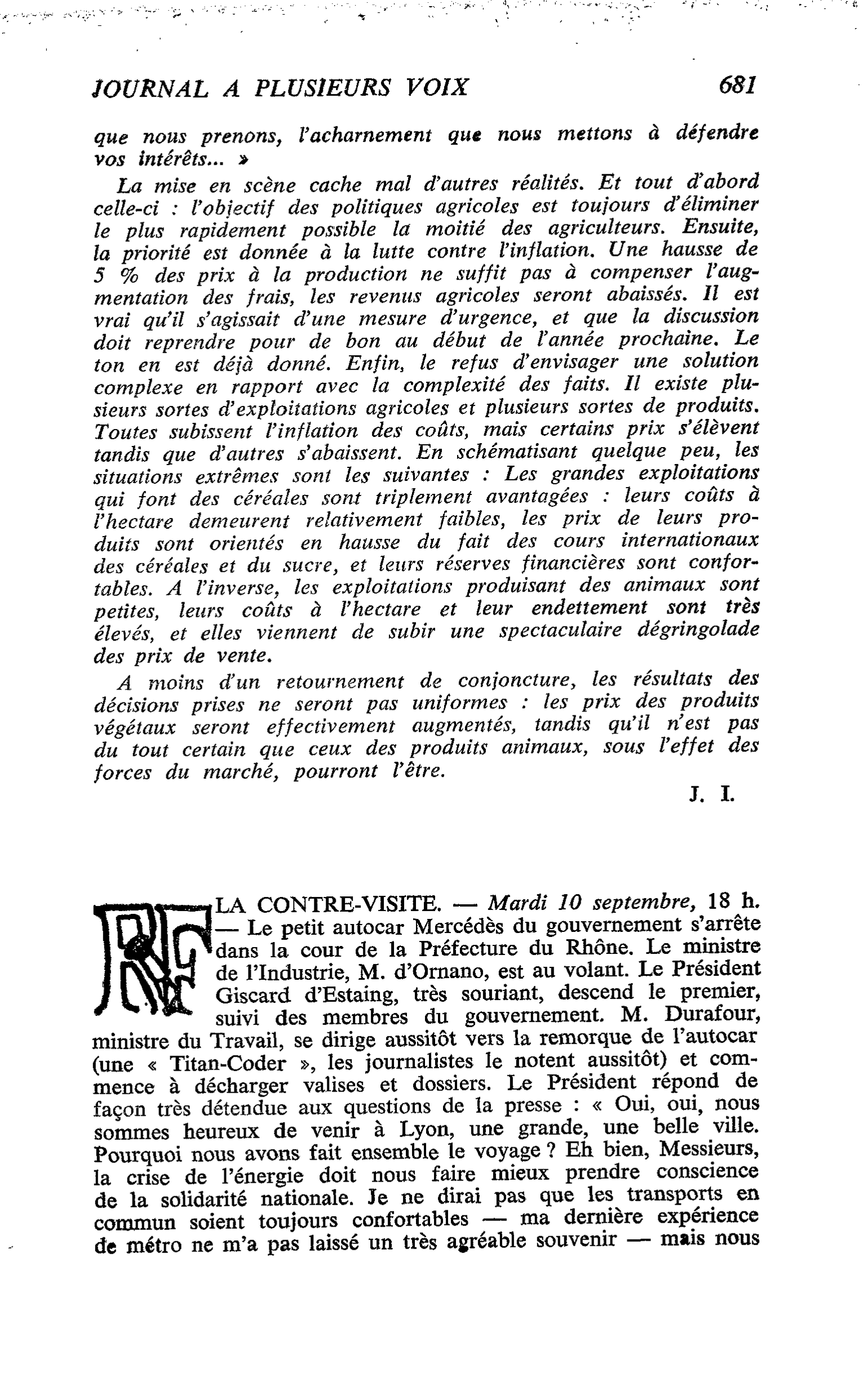 LA CONTRE-VISITE