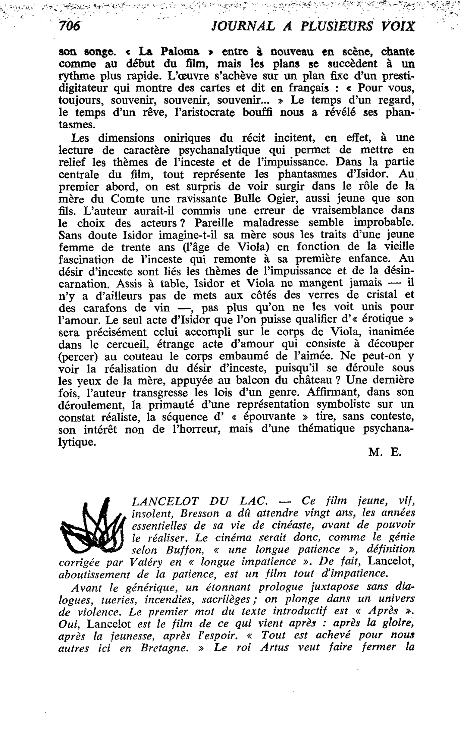LANCELOT DU LAC