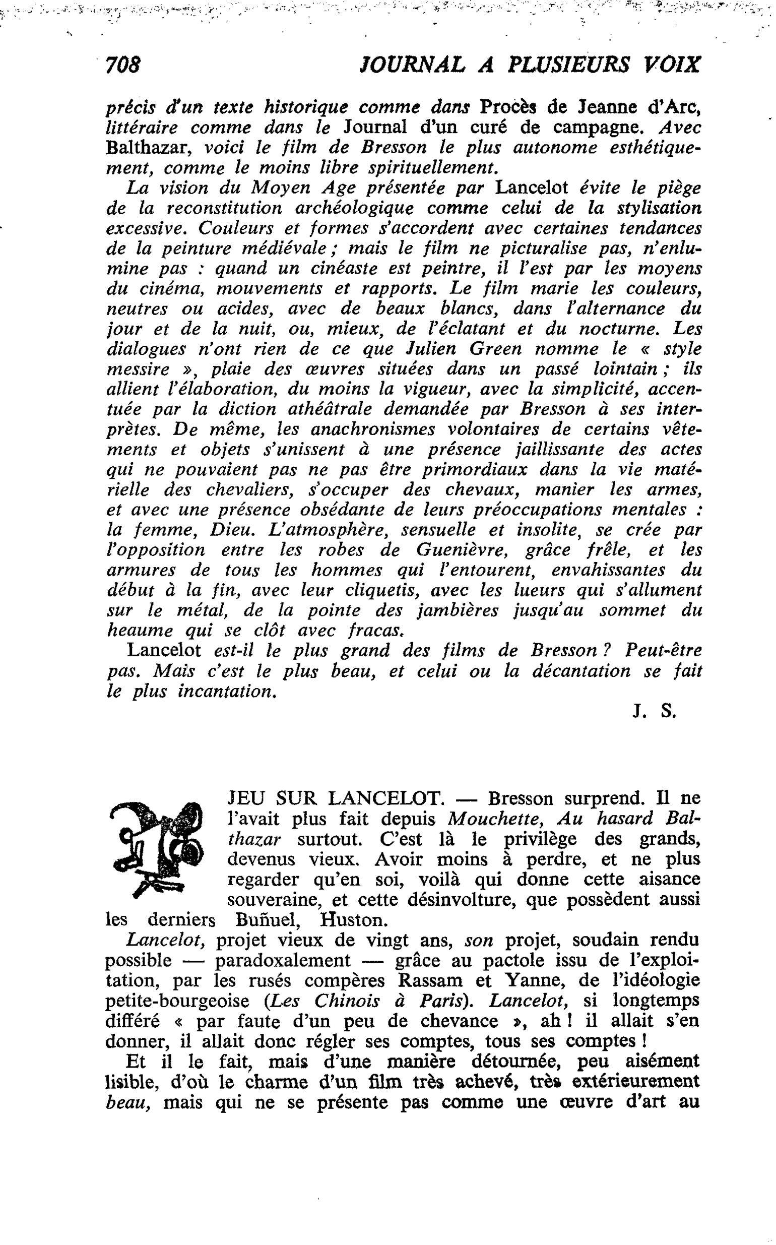JEU SUR LANCELOT