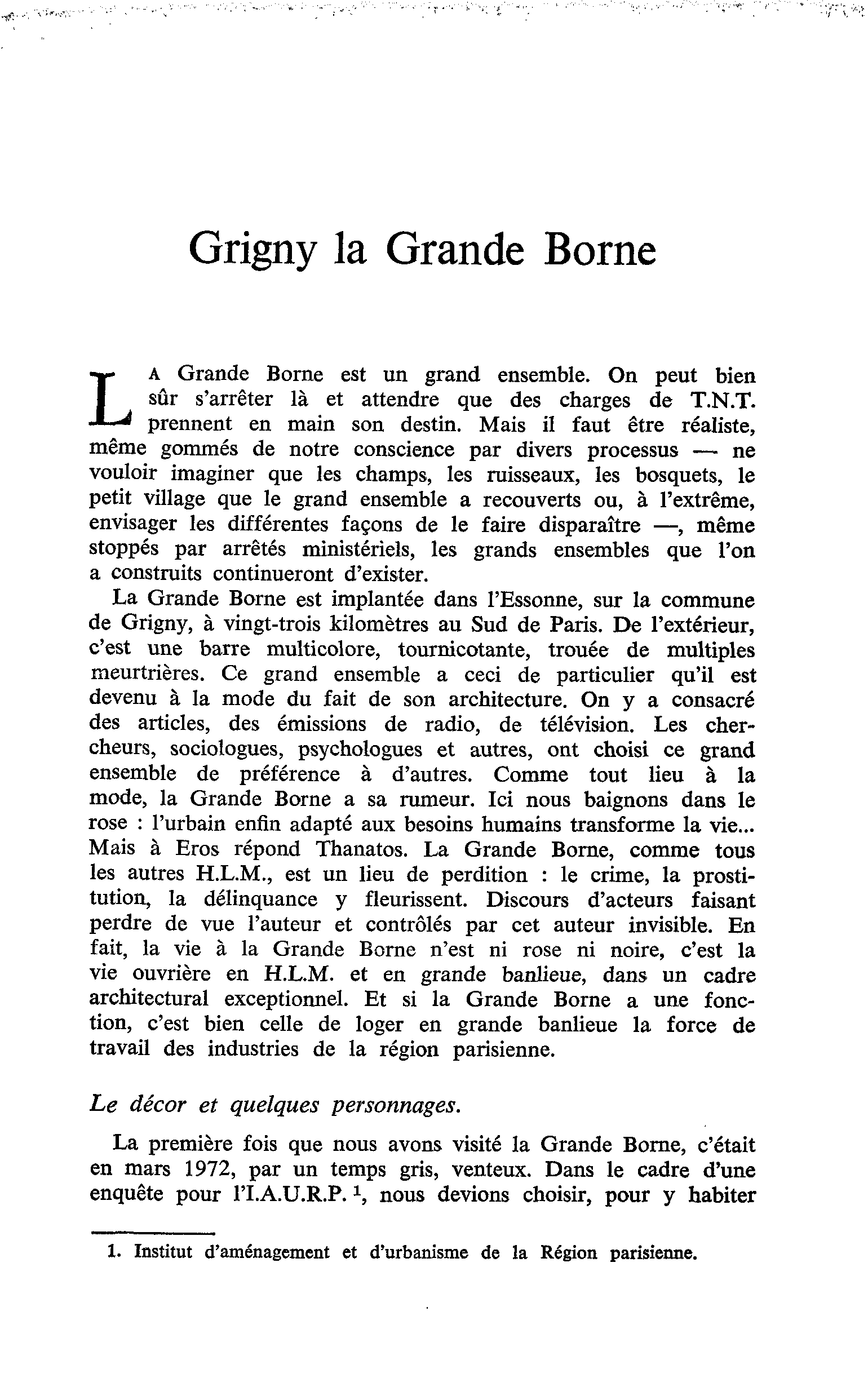 Grigny la Grande Borne