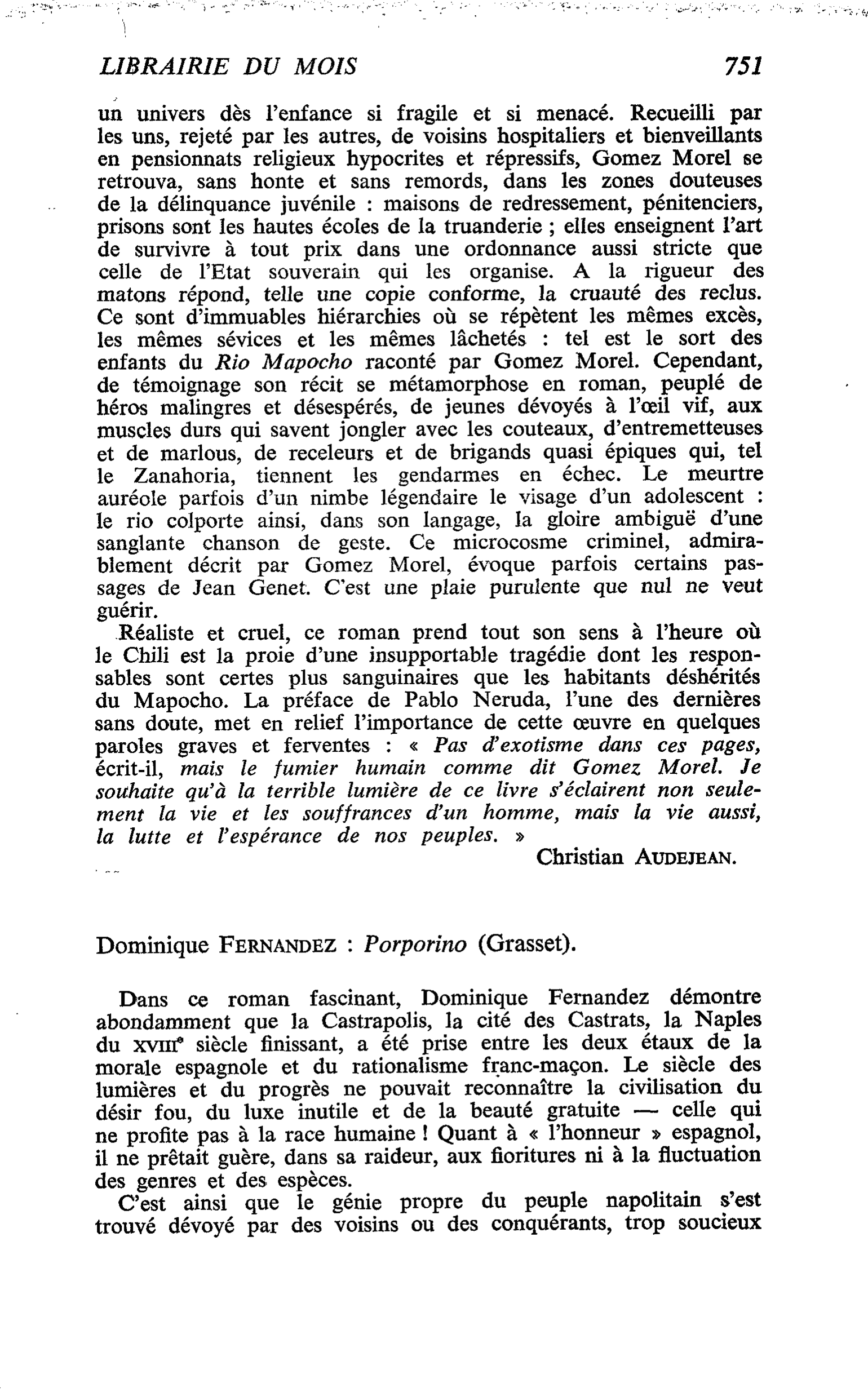 Dominique Fernandez : Porporino