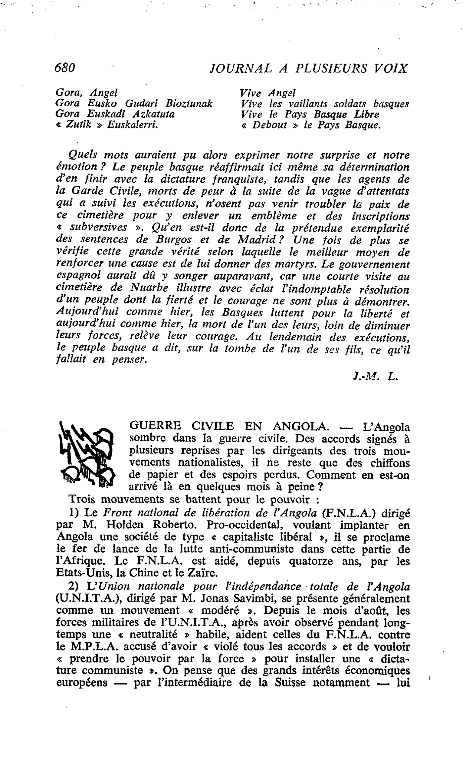 GUERRE CIVILE EN ANGOLA