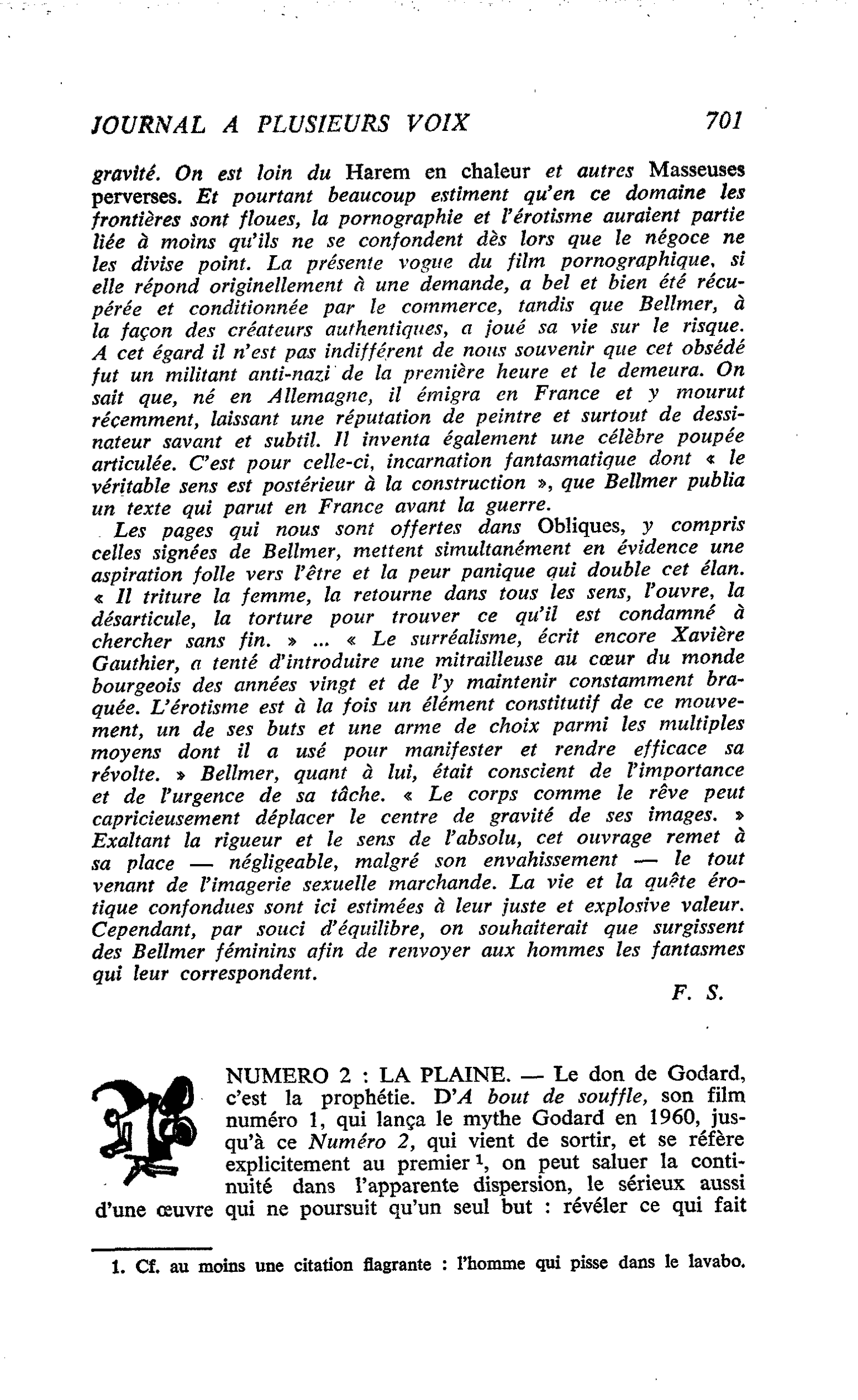 NUMERO 2 : LA PLAINE
