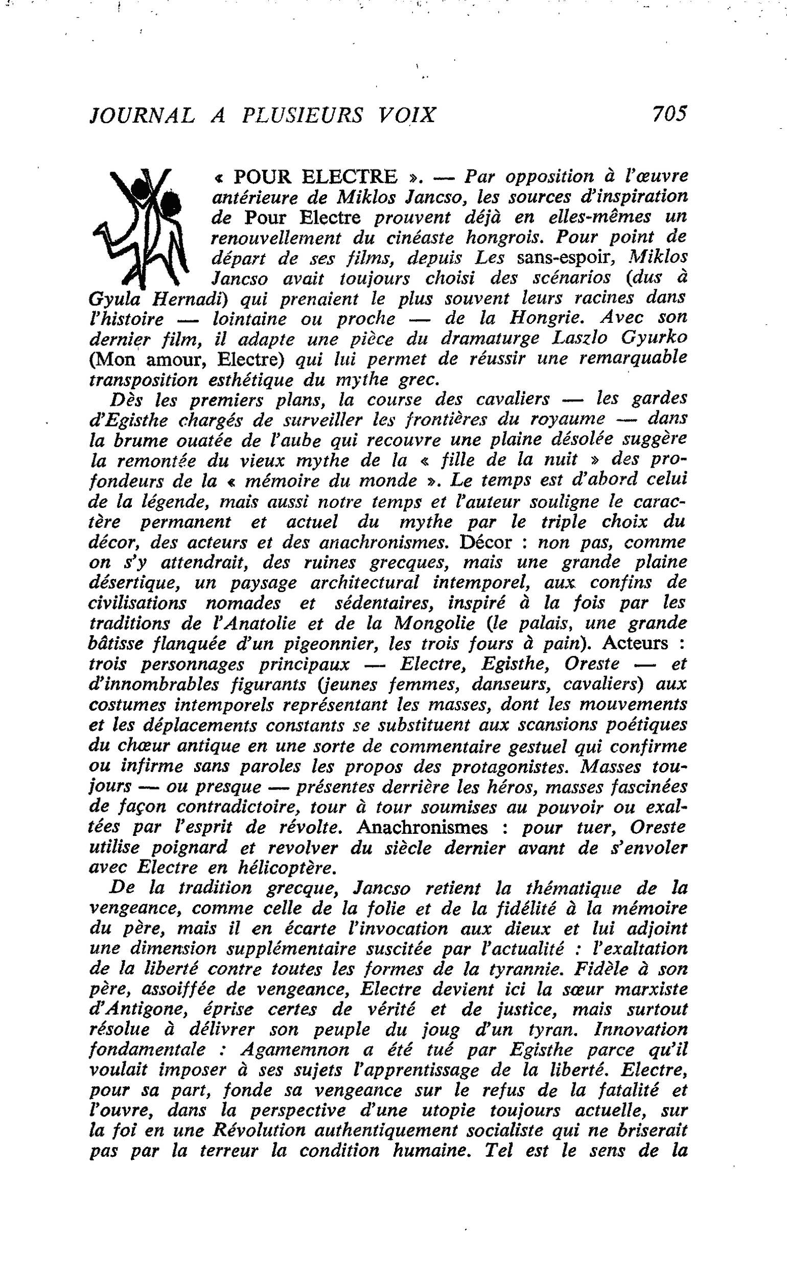« POUR ELECTRE »