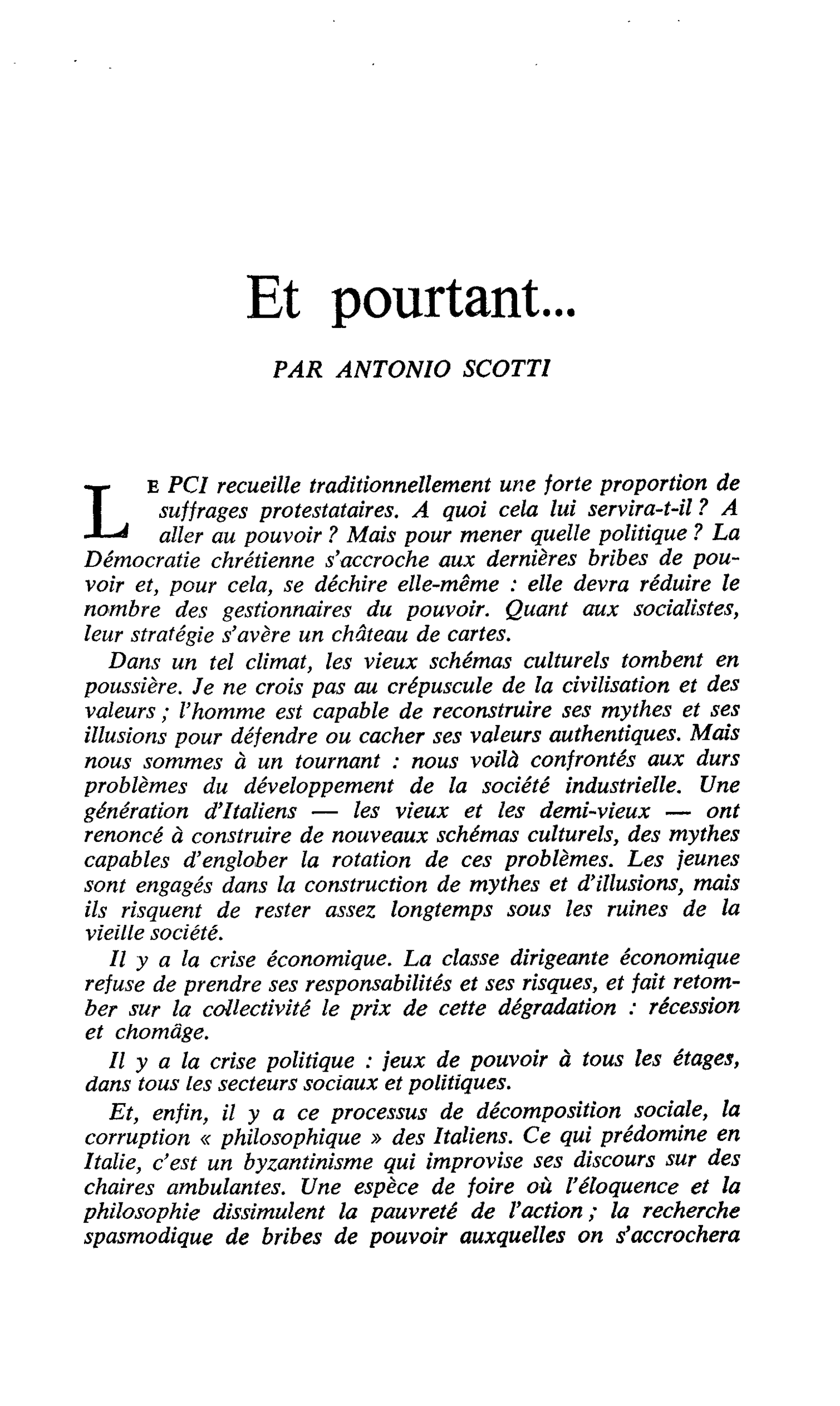 Et pourtant