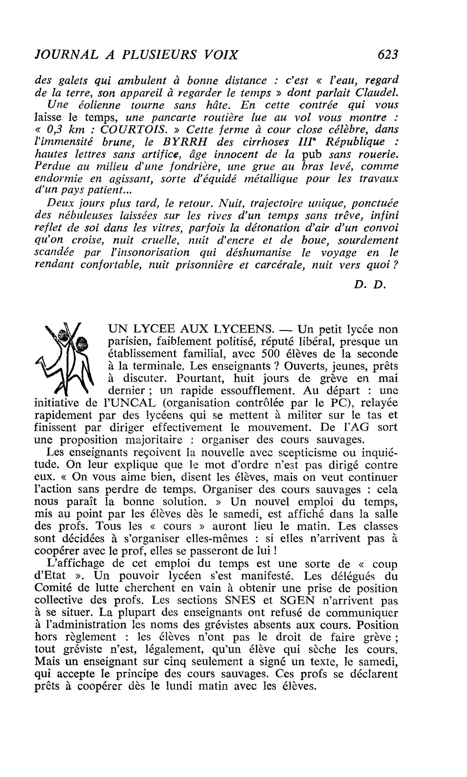 UN LYCEE AUX LYCEENS