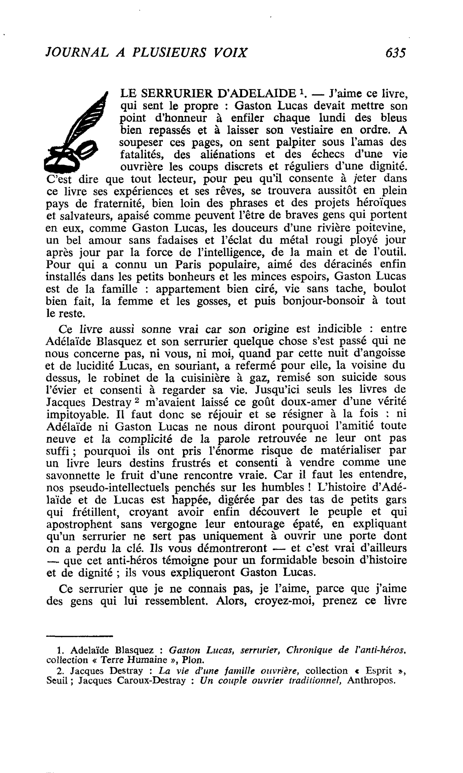 LE SERRURIER D’ADELAÏDE