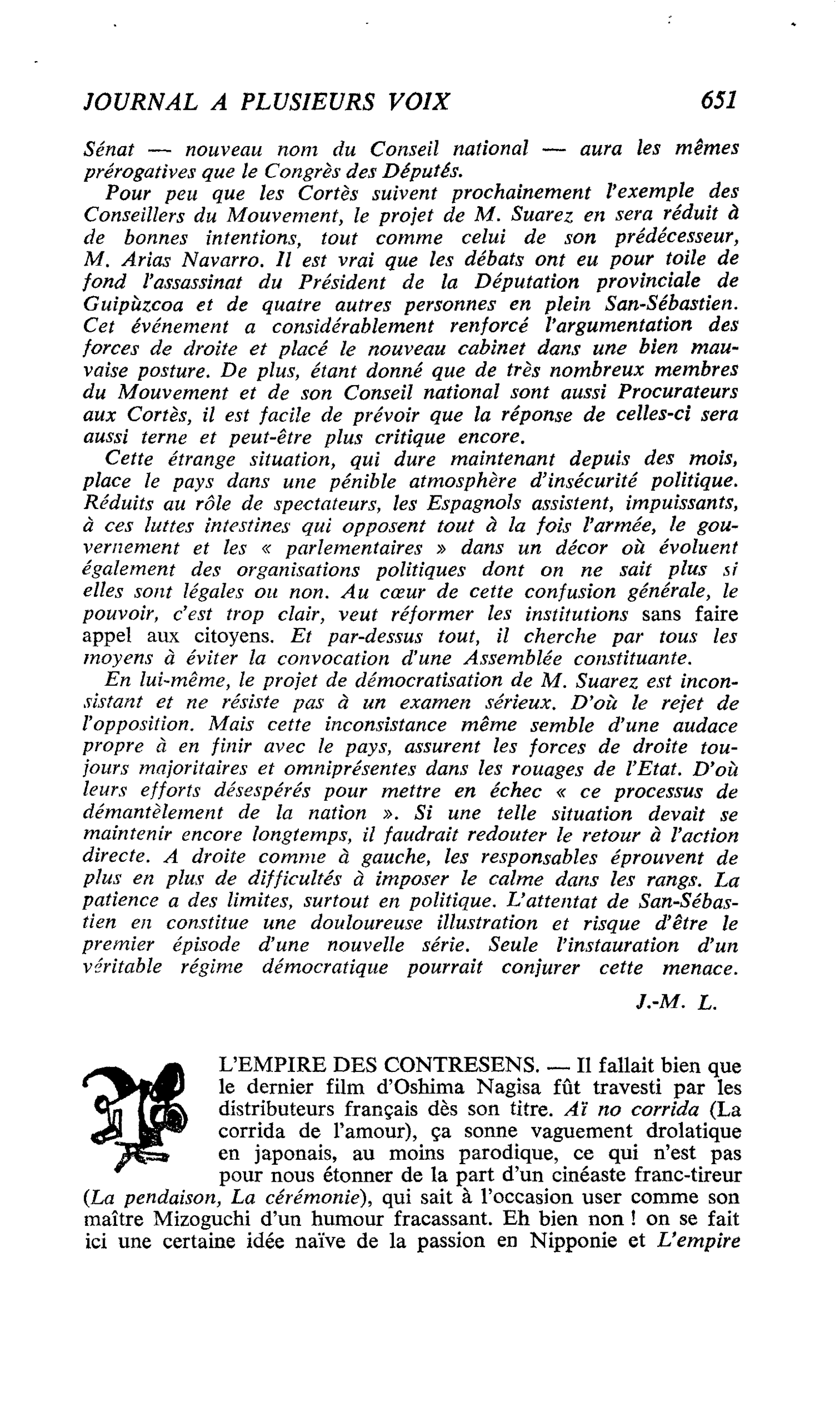 L’EMPIRE DES CONTRESENS