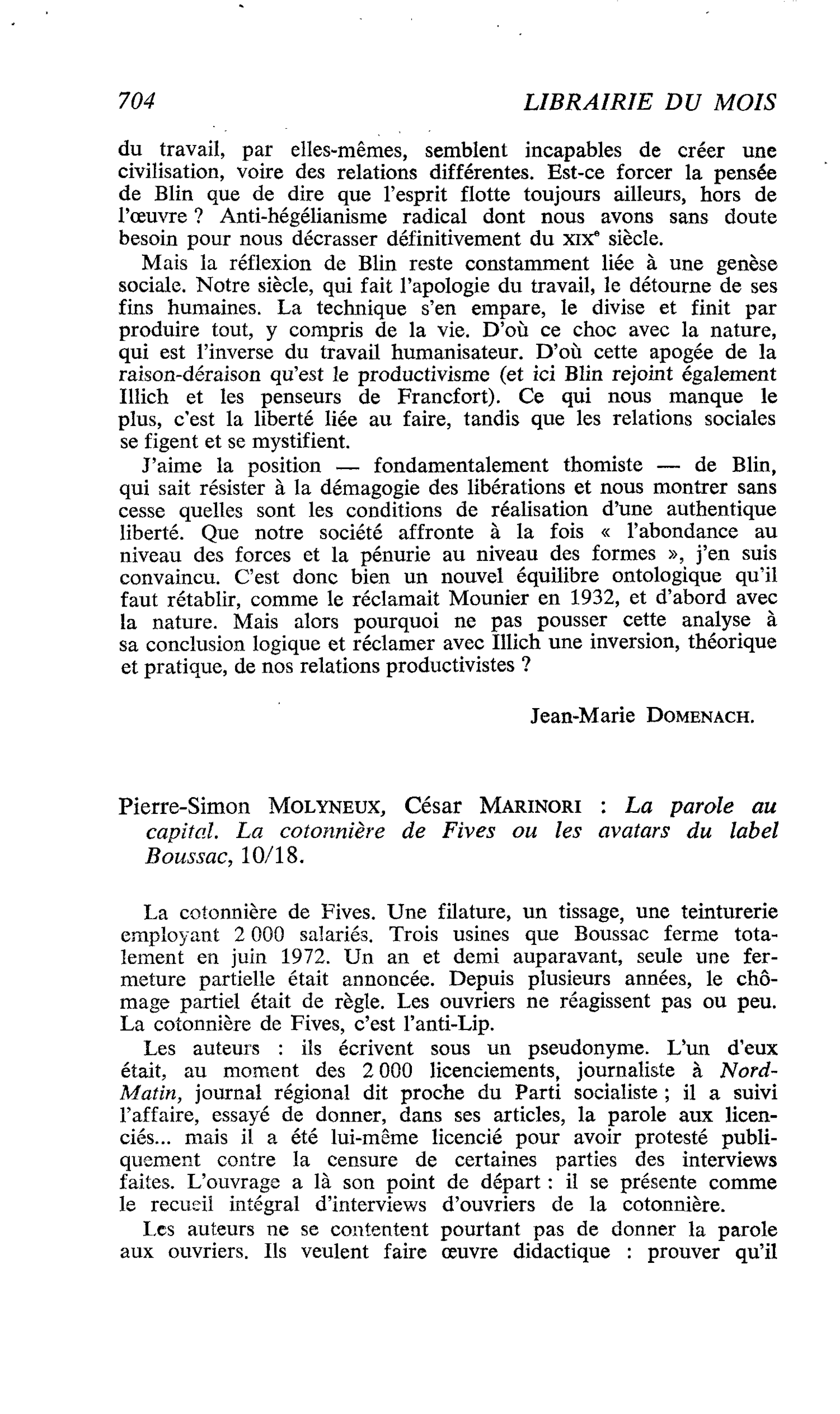 Pierre-Simon Molyneux, César Marinori : La parole au capital. La cotonnière de Fives ou les avatars du label Boussac