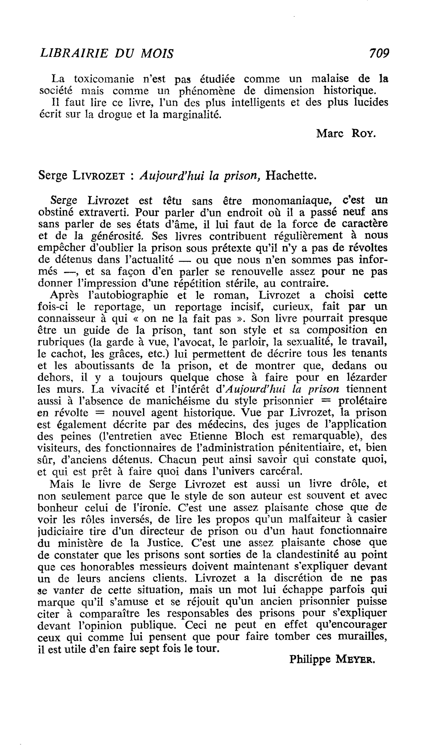 Serge Livrozet : Aujourd’hui la prison