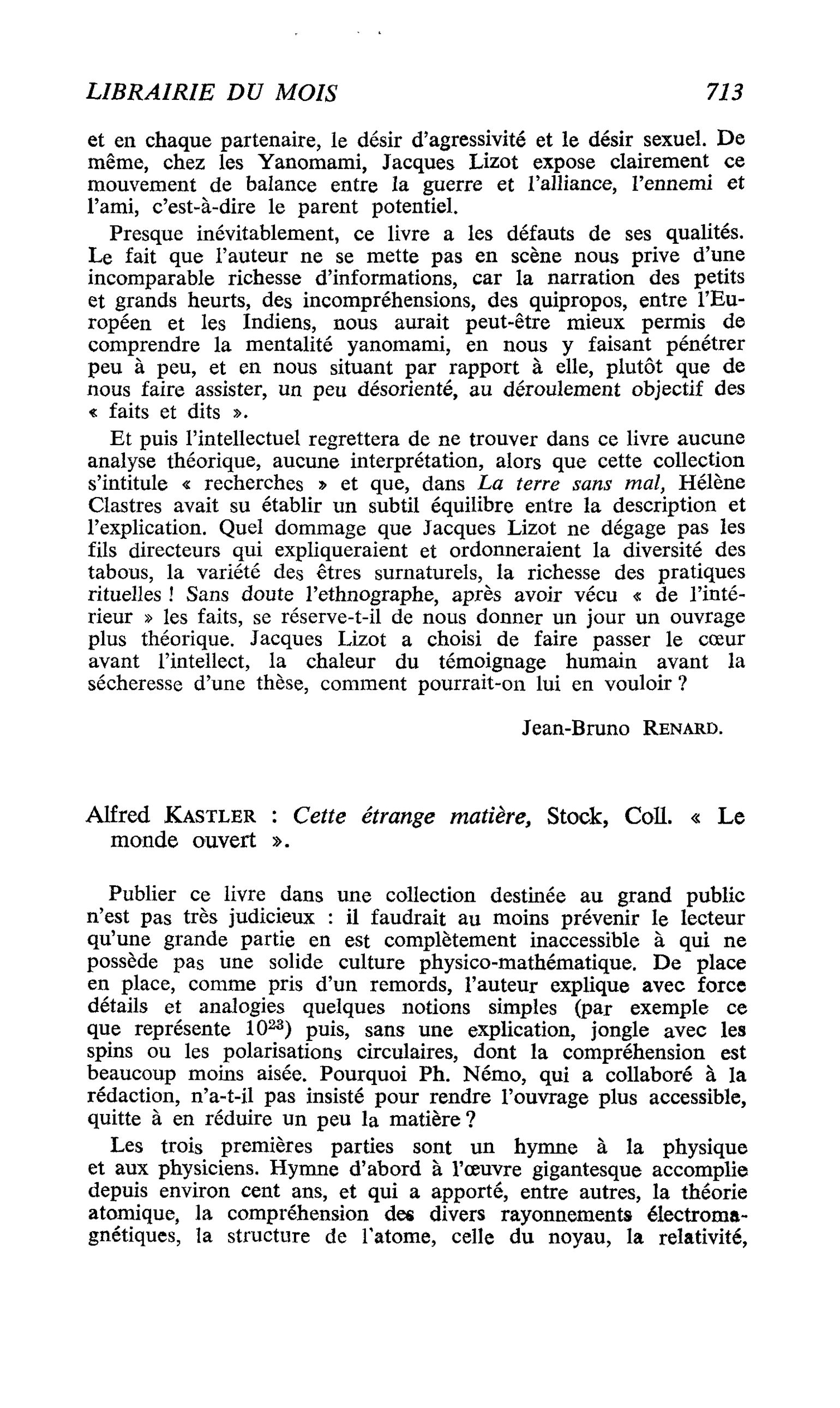 Alfred Kastler : Cette étrange matière, 