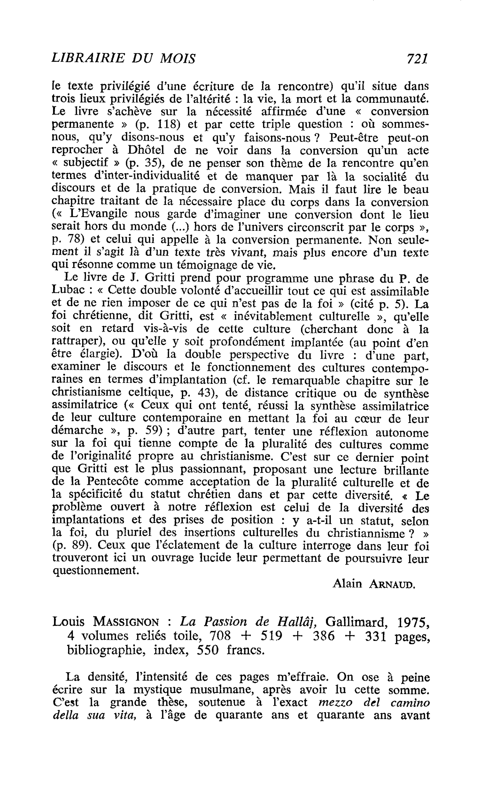 Louis Massignon : La Passion de Hallâj