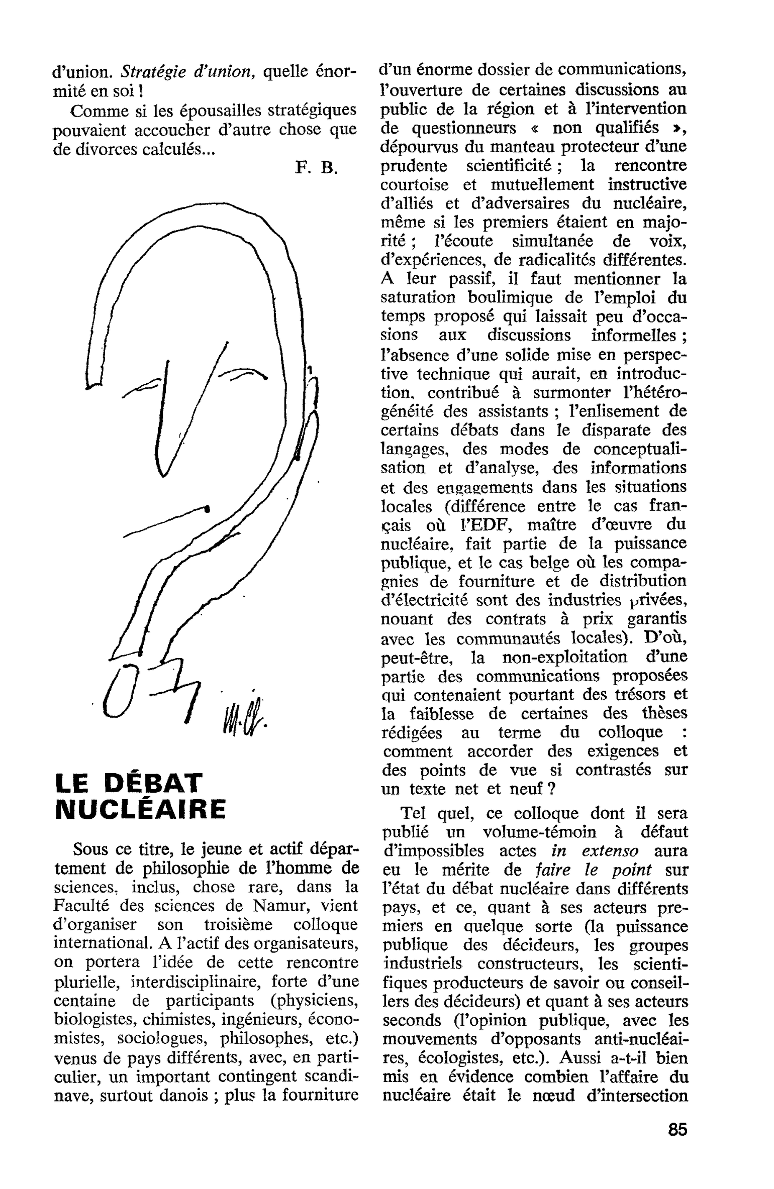 LE DÉBAT NUCLÉAIRE