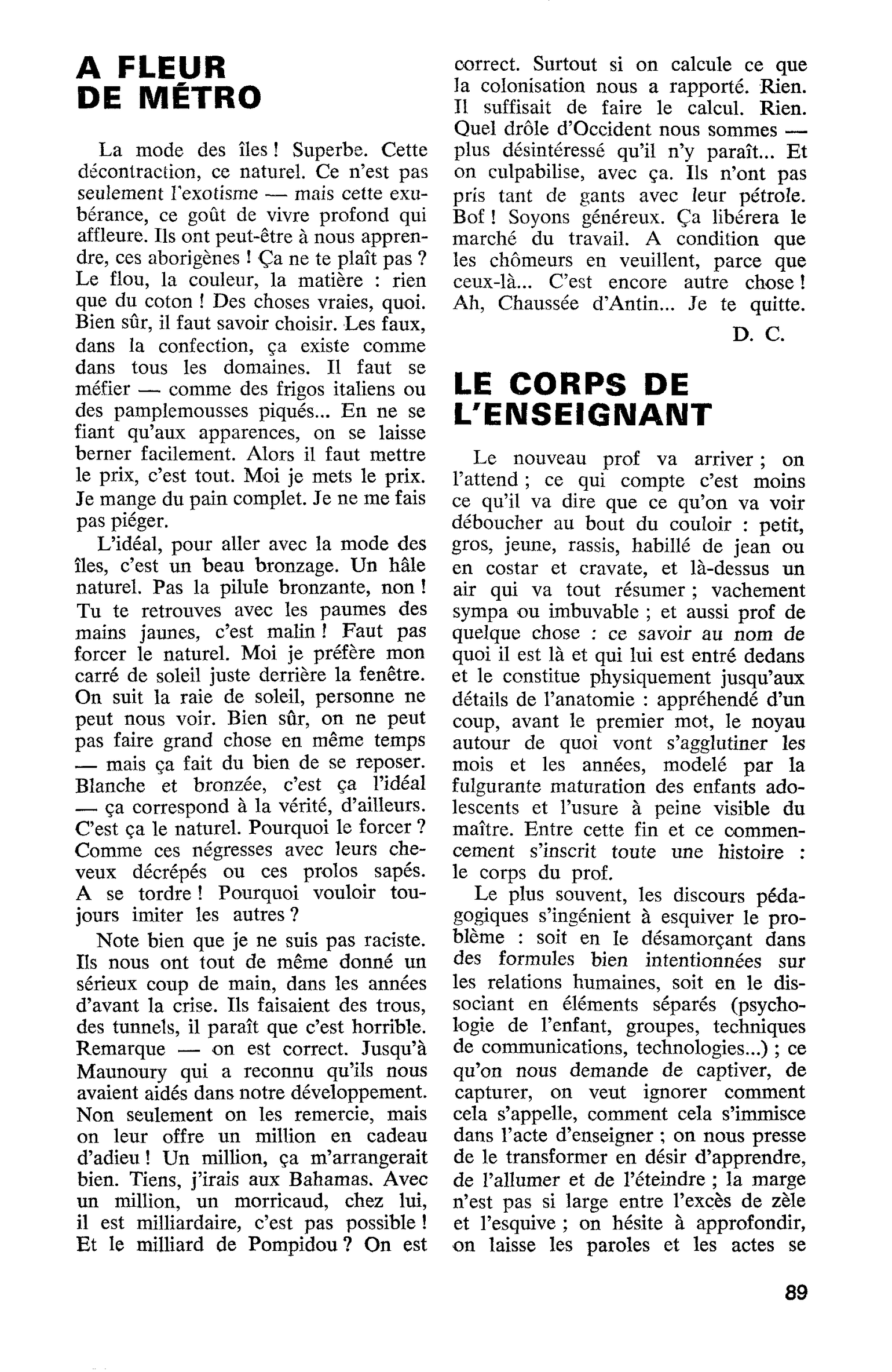 A FLEUR DE METRO