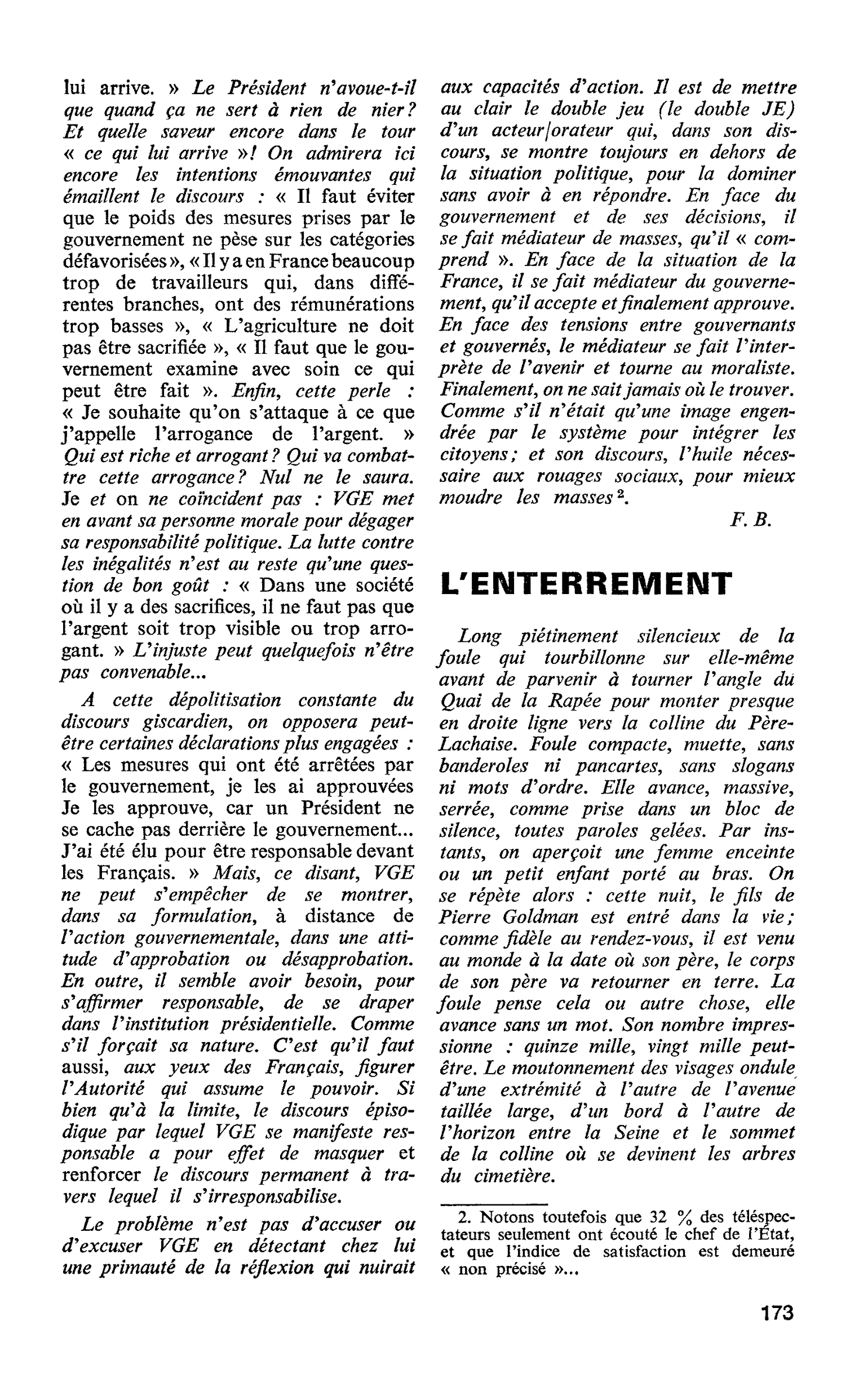 L’ENTERREMENT