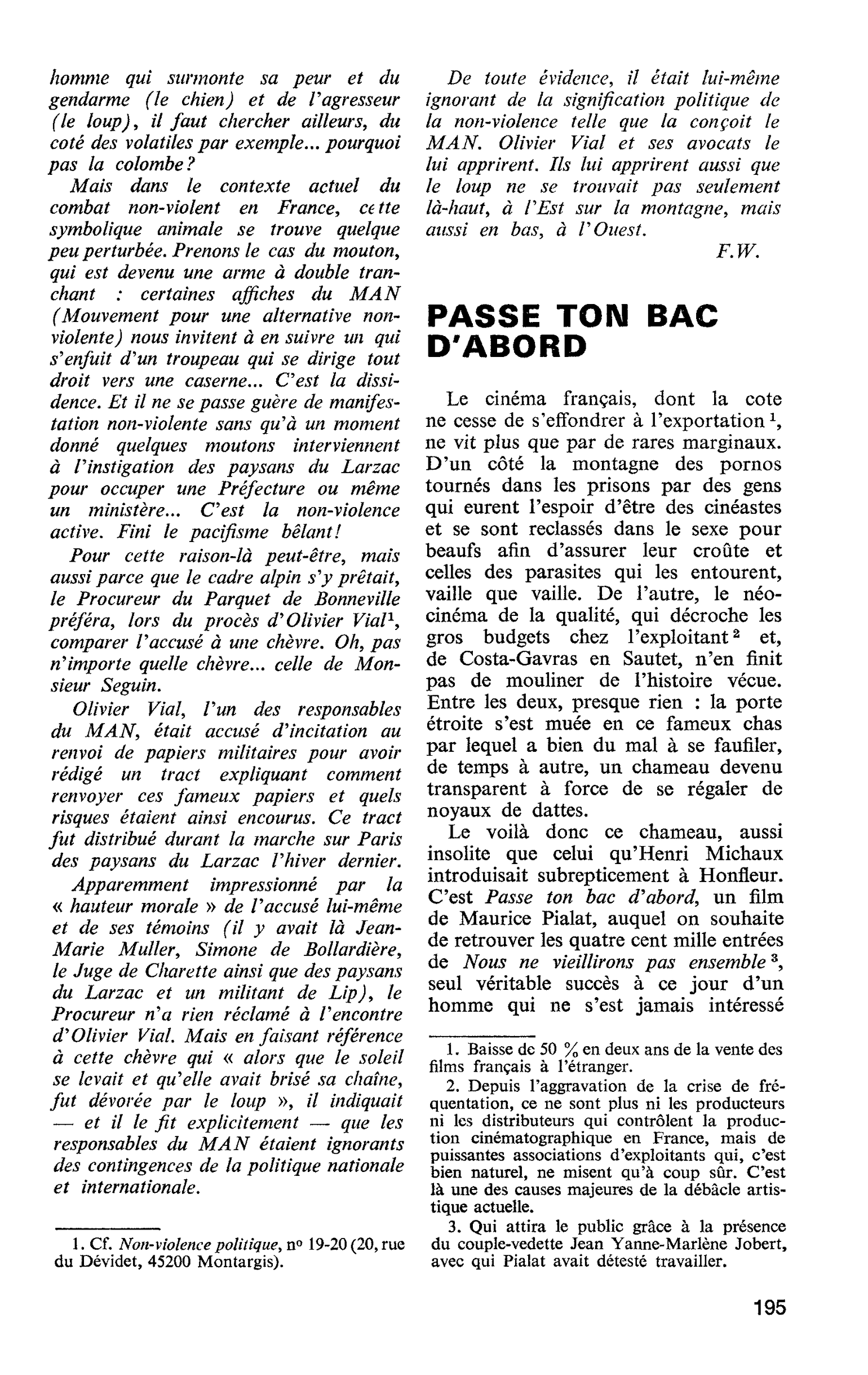 PASSE TON BAC D’ABORD