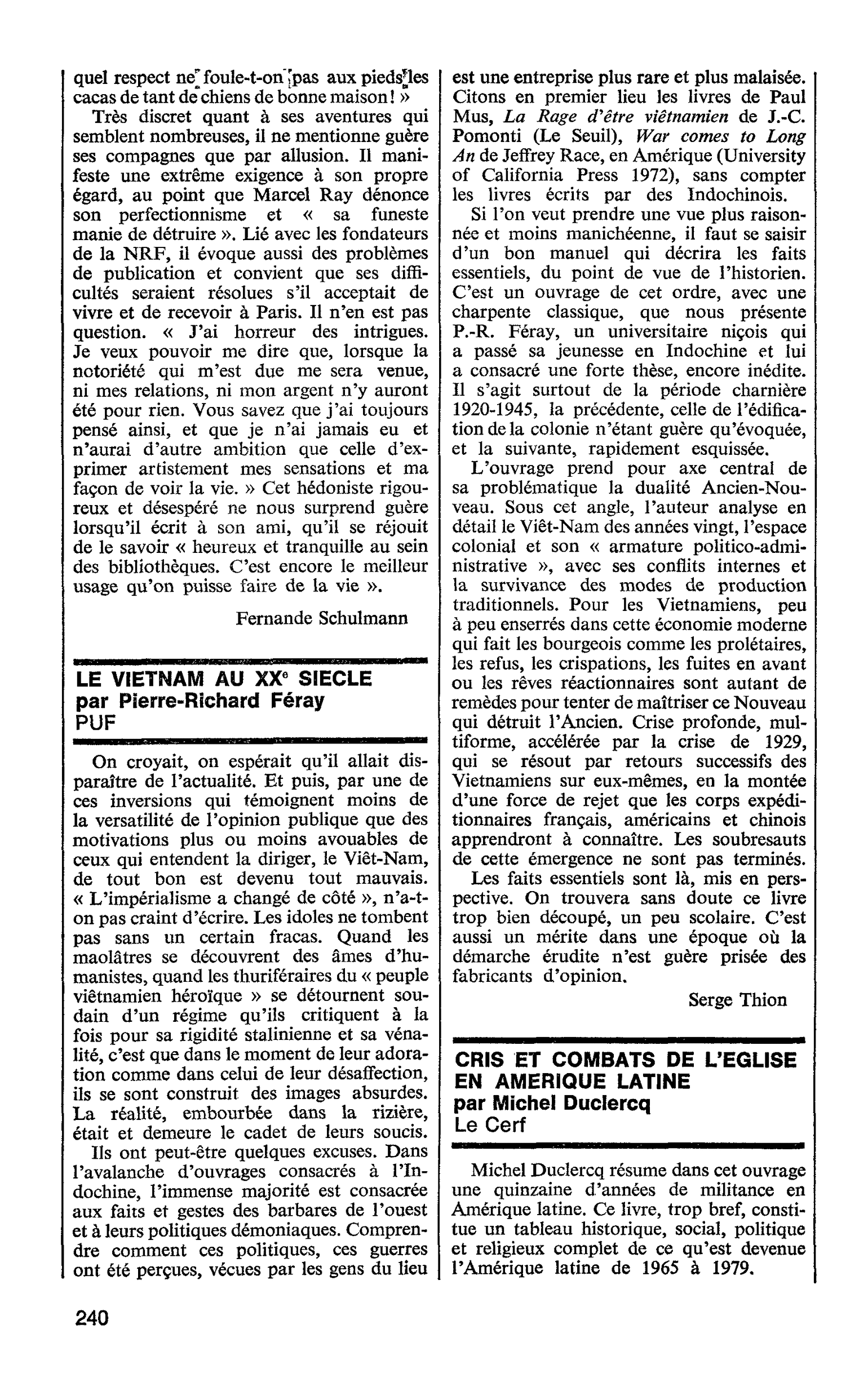 CRIS ET COMBATS DE L’EGLISE EN AMERIQUE LATINE par Michel Duclercq