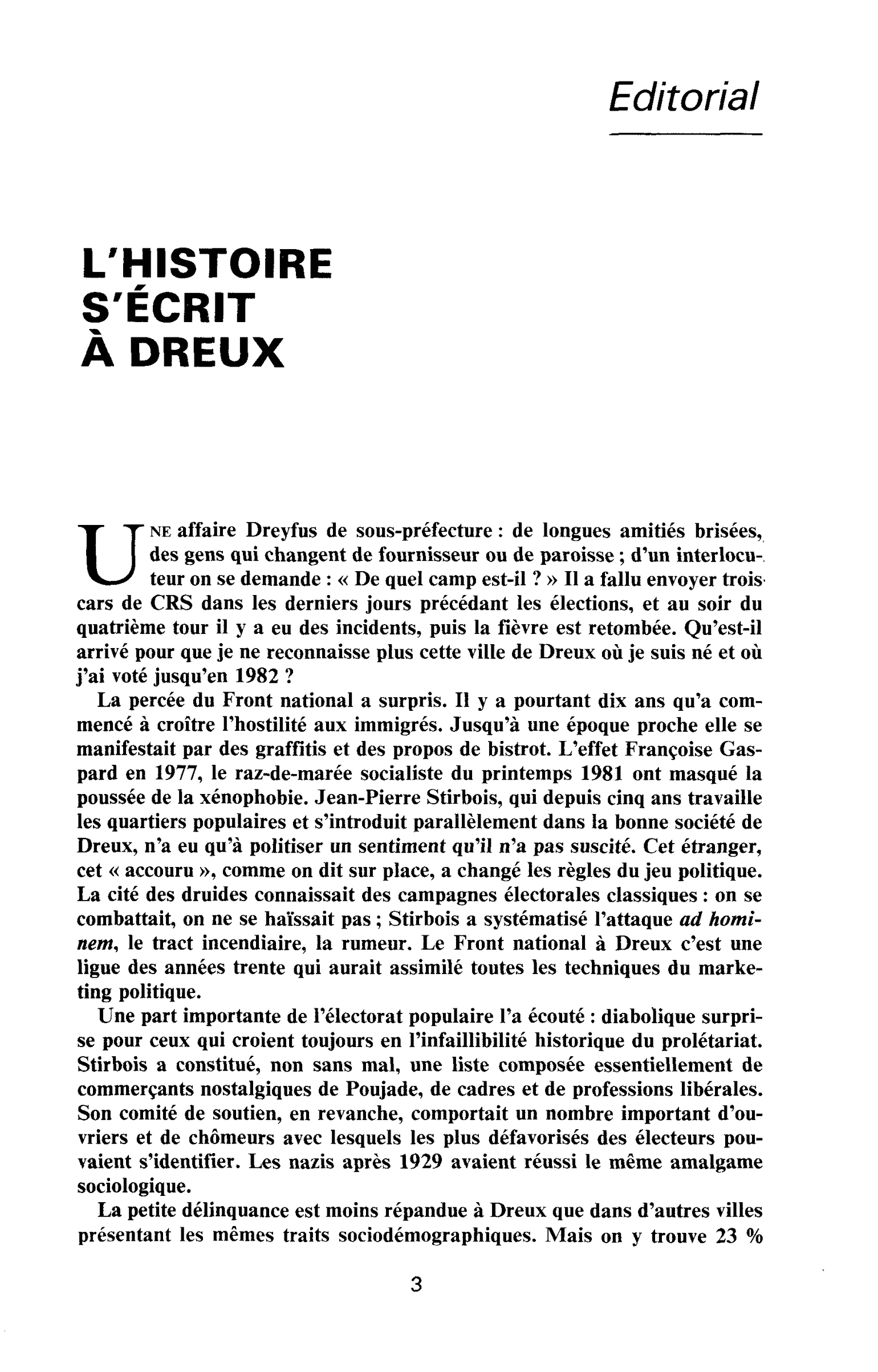 L’HISTOIRE S’ÉCRIT À DREUX