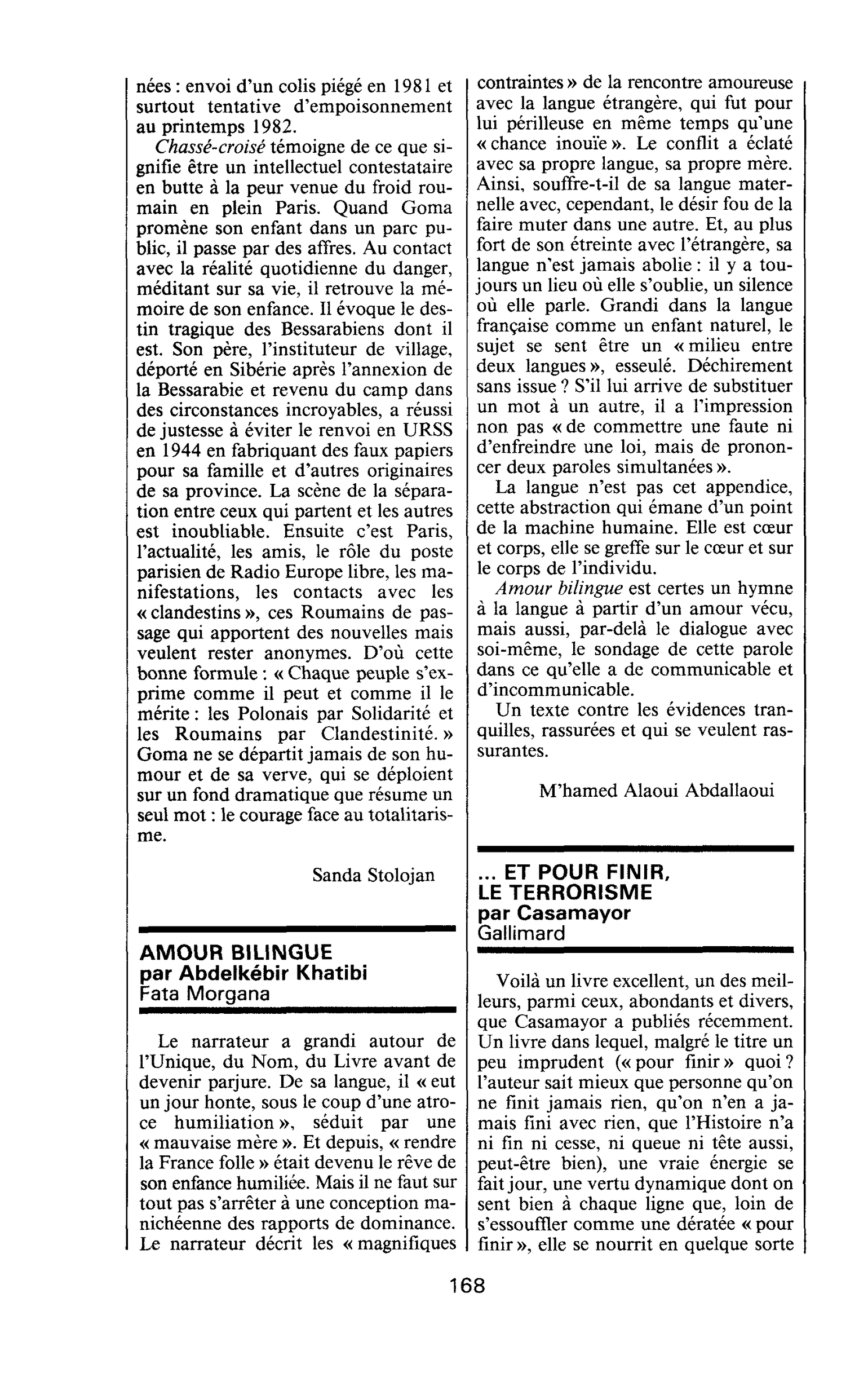 … ET POUR FINIR, LE TERRORISME par Casamayor