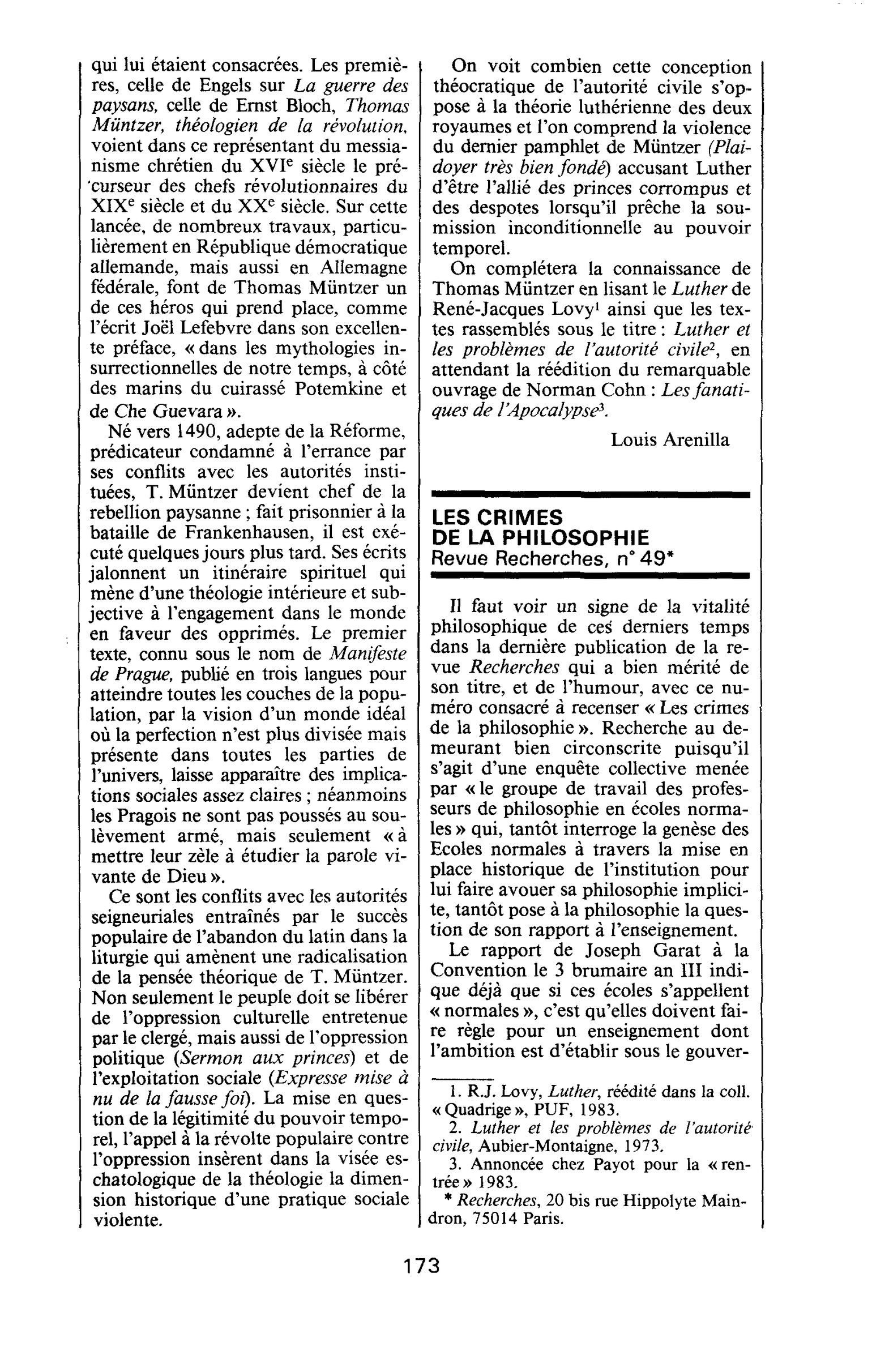 LES CRIMES DE LA PHILOSOPHIE