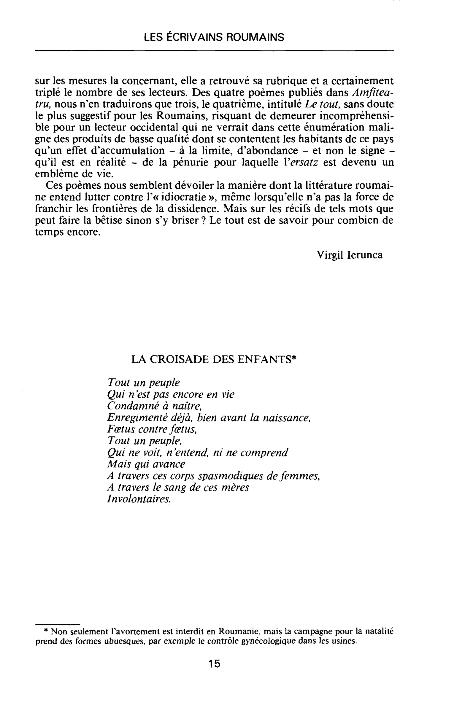 LA CROISADE DES ENFANTS. JE CROIS. DELIMITATIONS