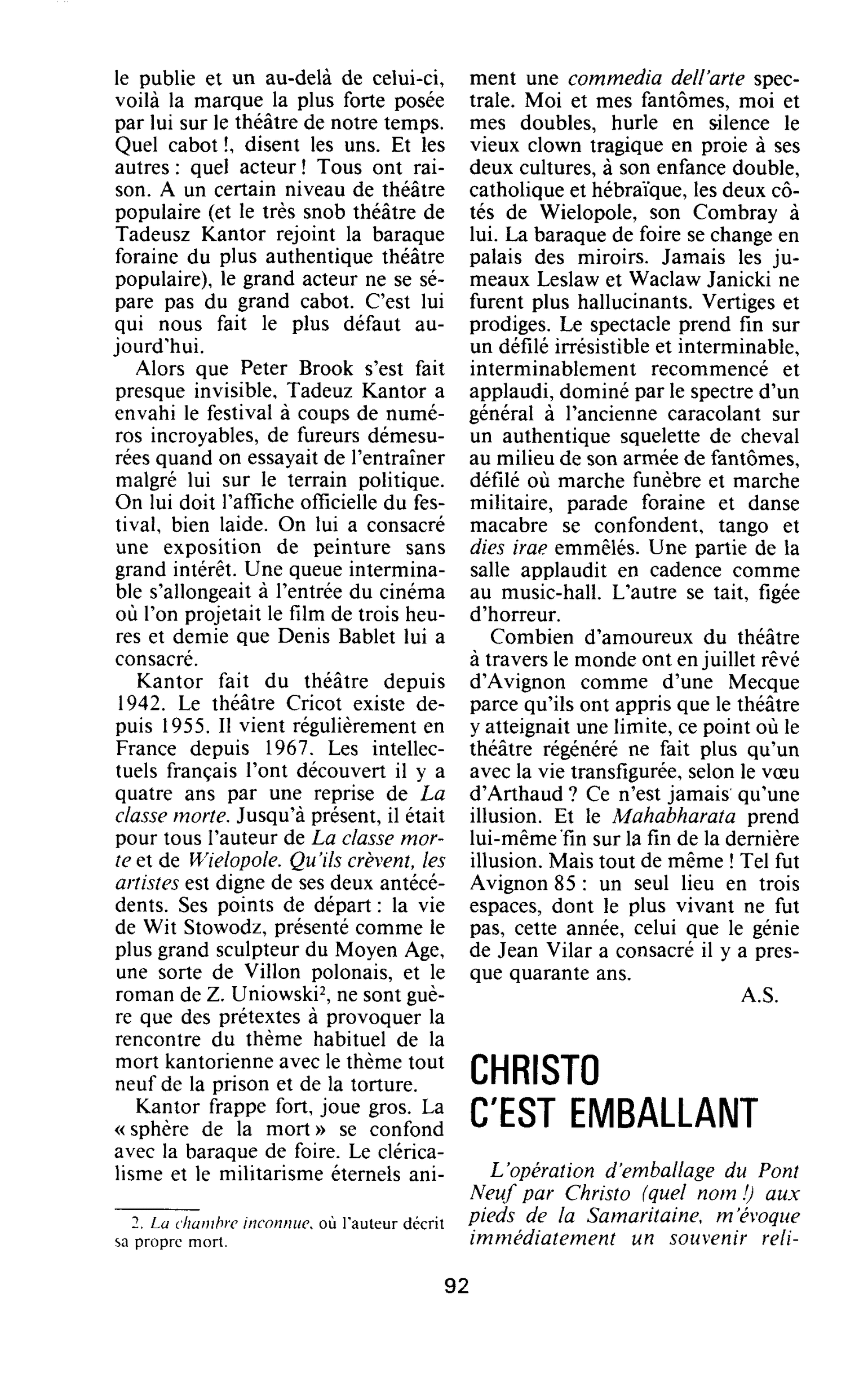 CHRISTO C’EST EMBALLANT