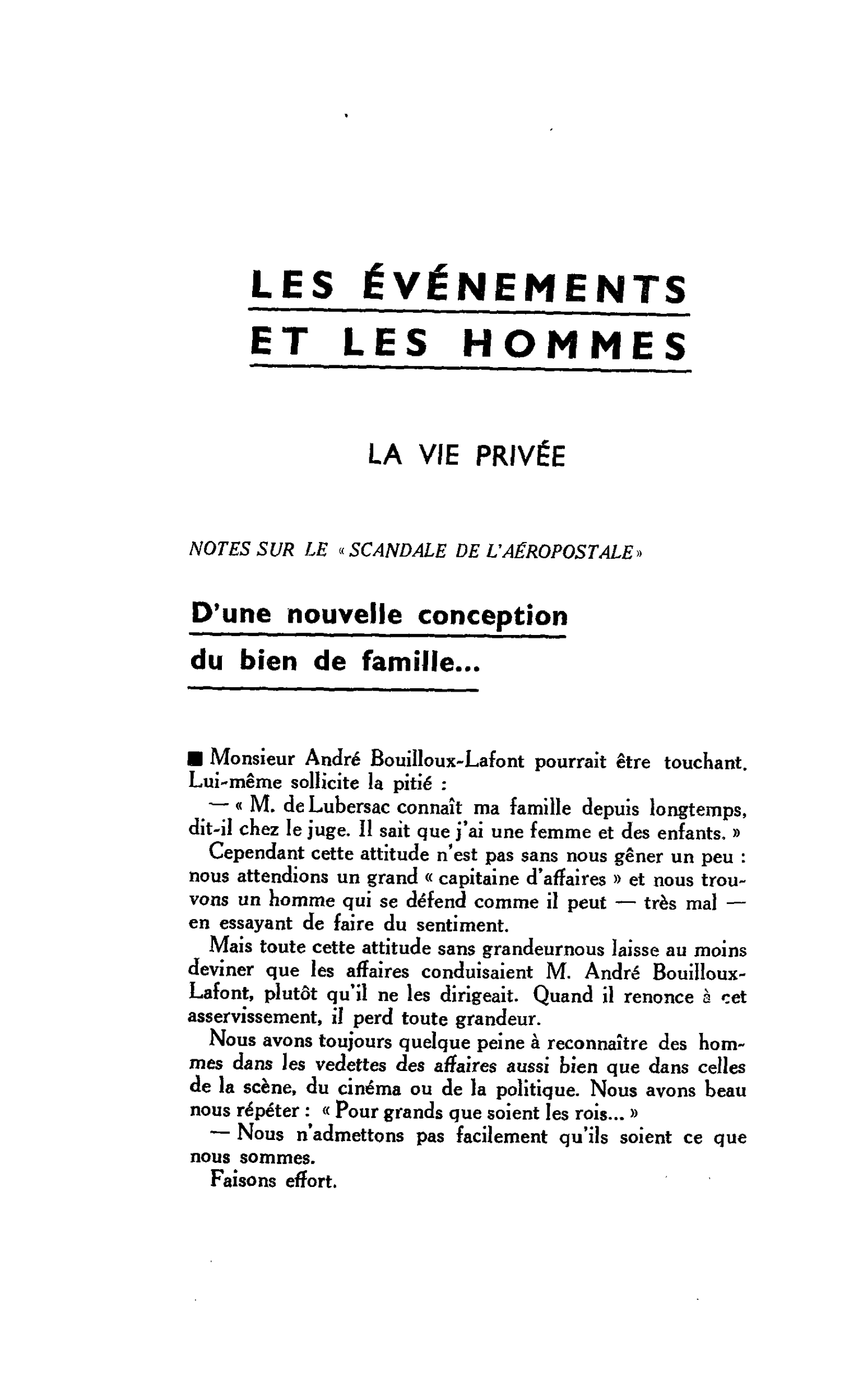 LA VIE PRIVÉE. D’une nouvelle conception du bien de famille