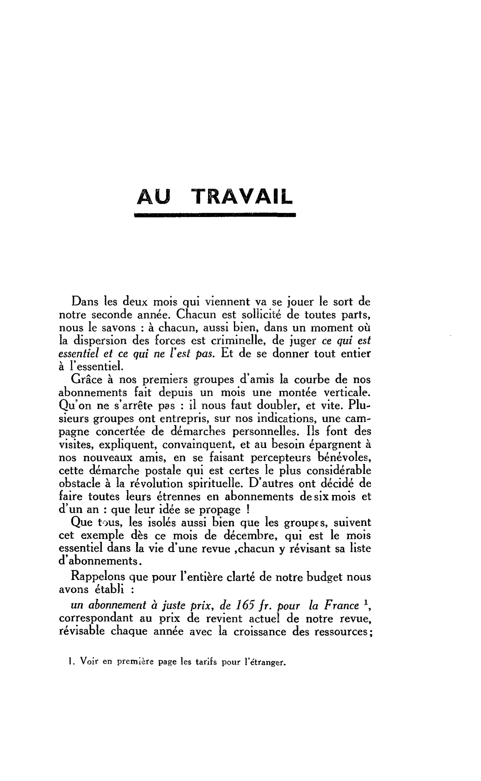 AU TRAVAIL