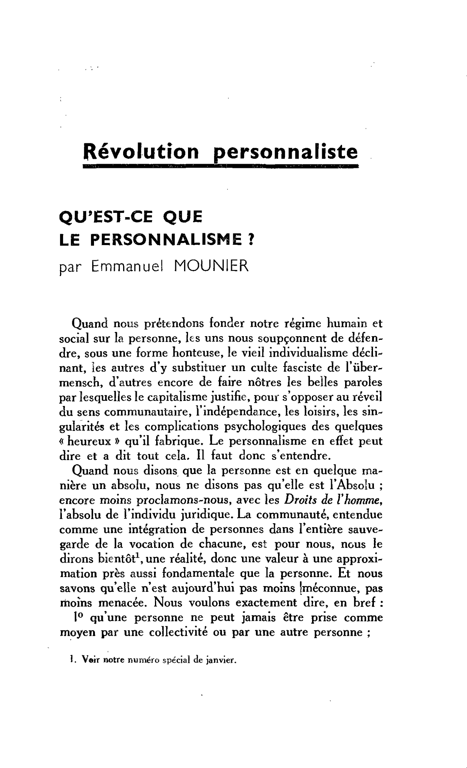Qu’est-ce que le personnalisme ?