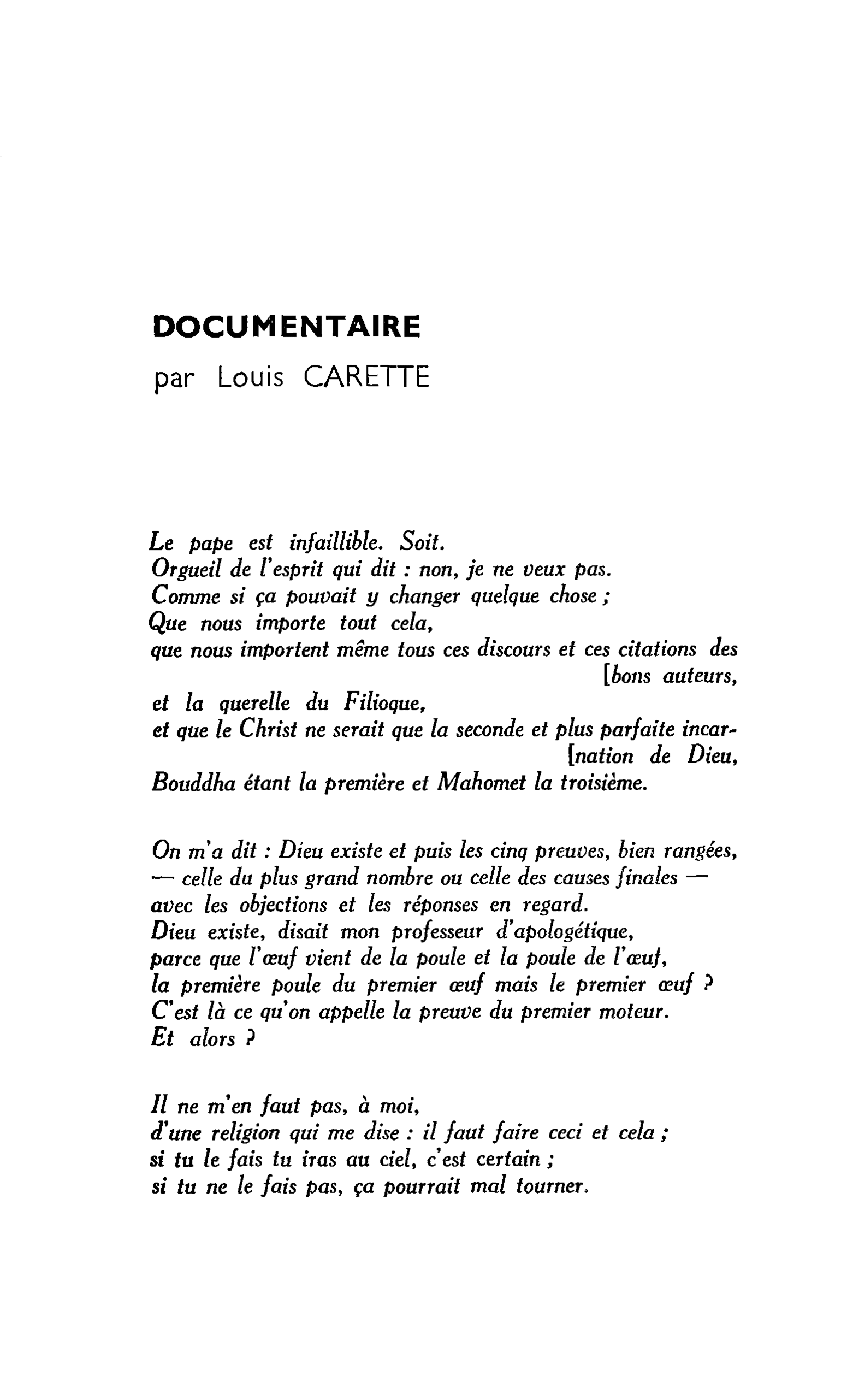DOCUMENTAIRE