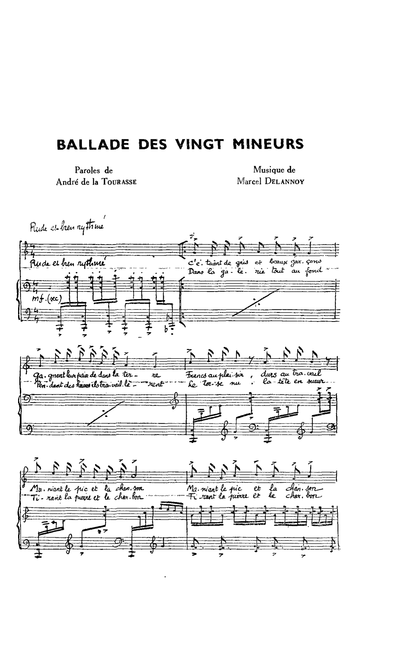 BALLADE DES VINGT MINEURS