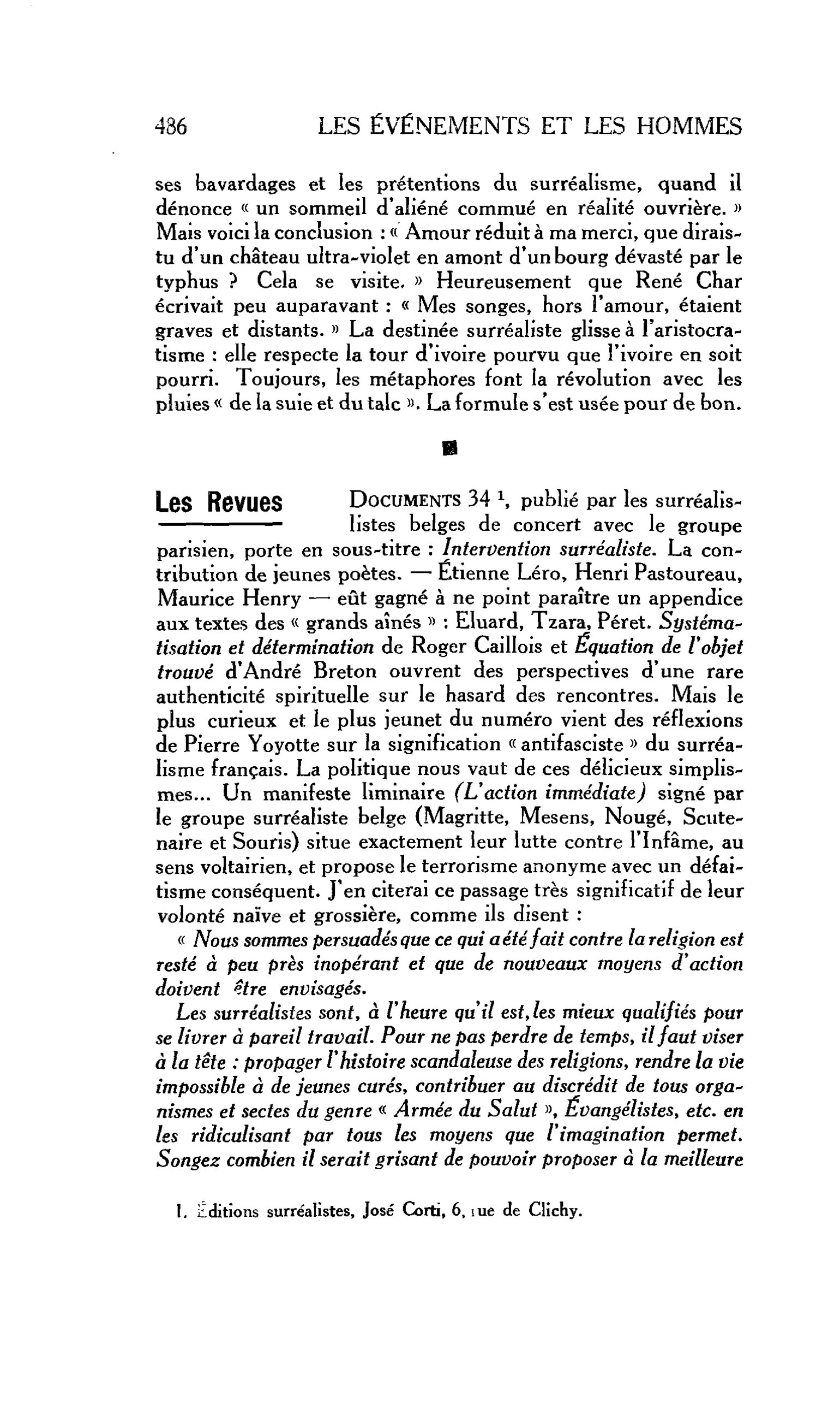 LES LETTRES : Les Revues