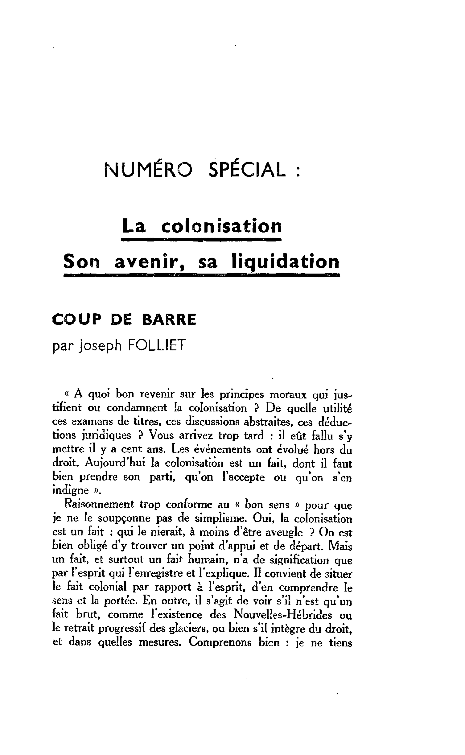 COUP DE BARRE