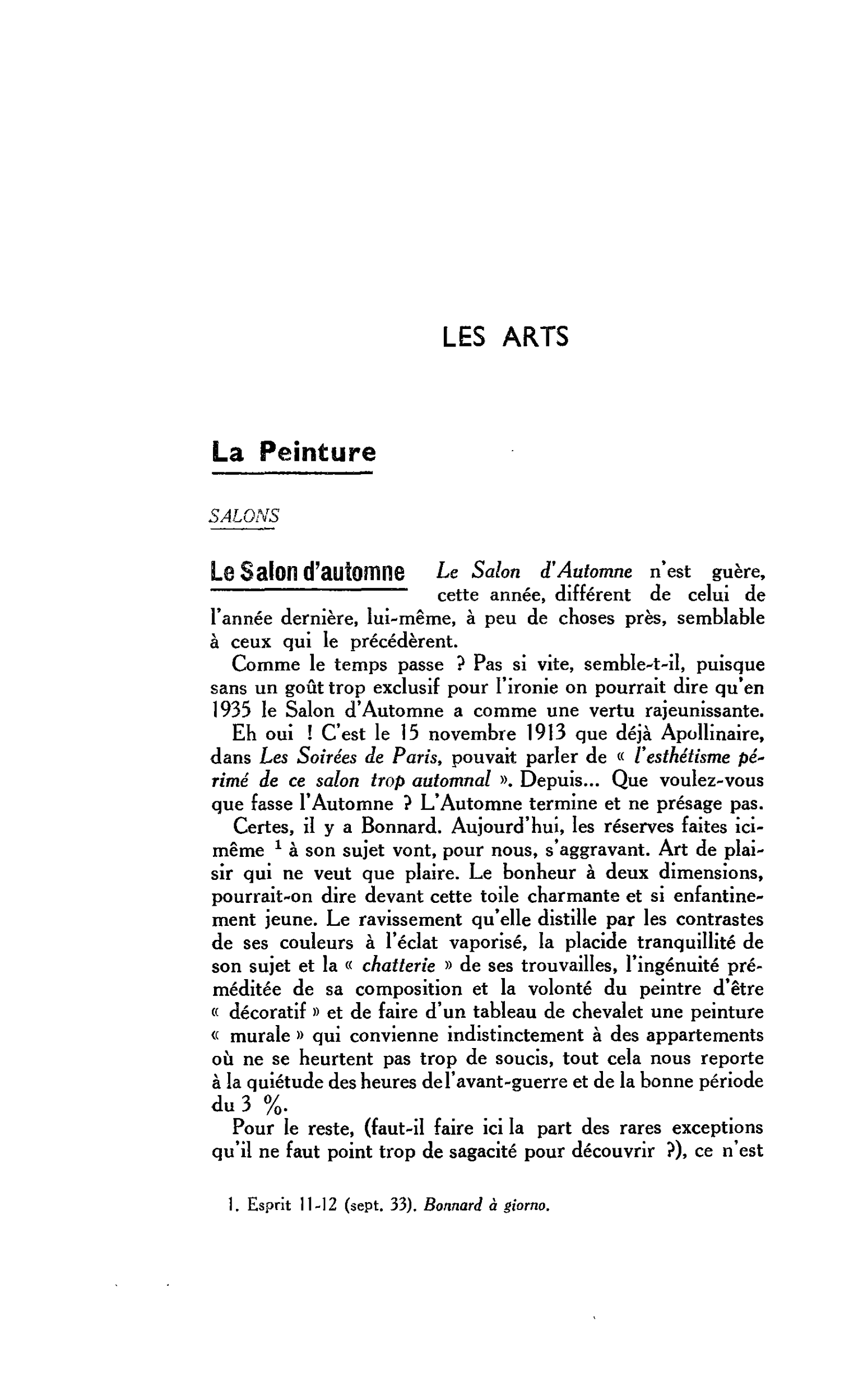 LES ARTS : La Peinture SALONS. Le Salon d’automne