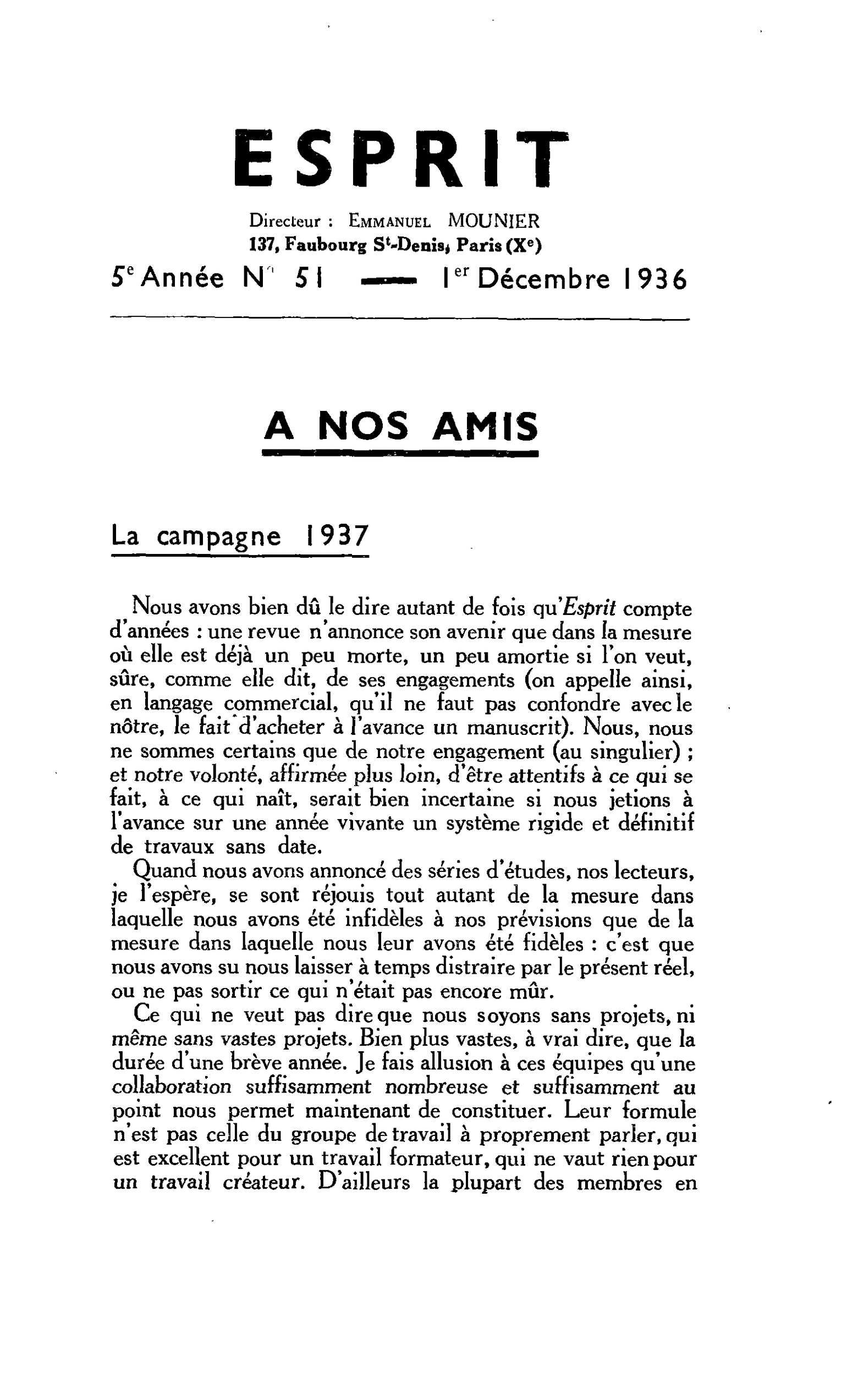 A NOS AMIS