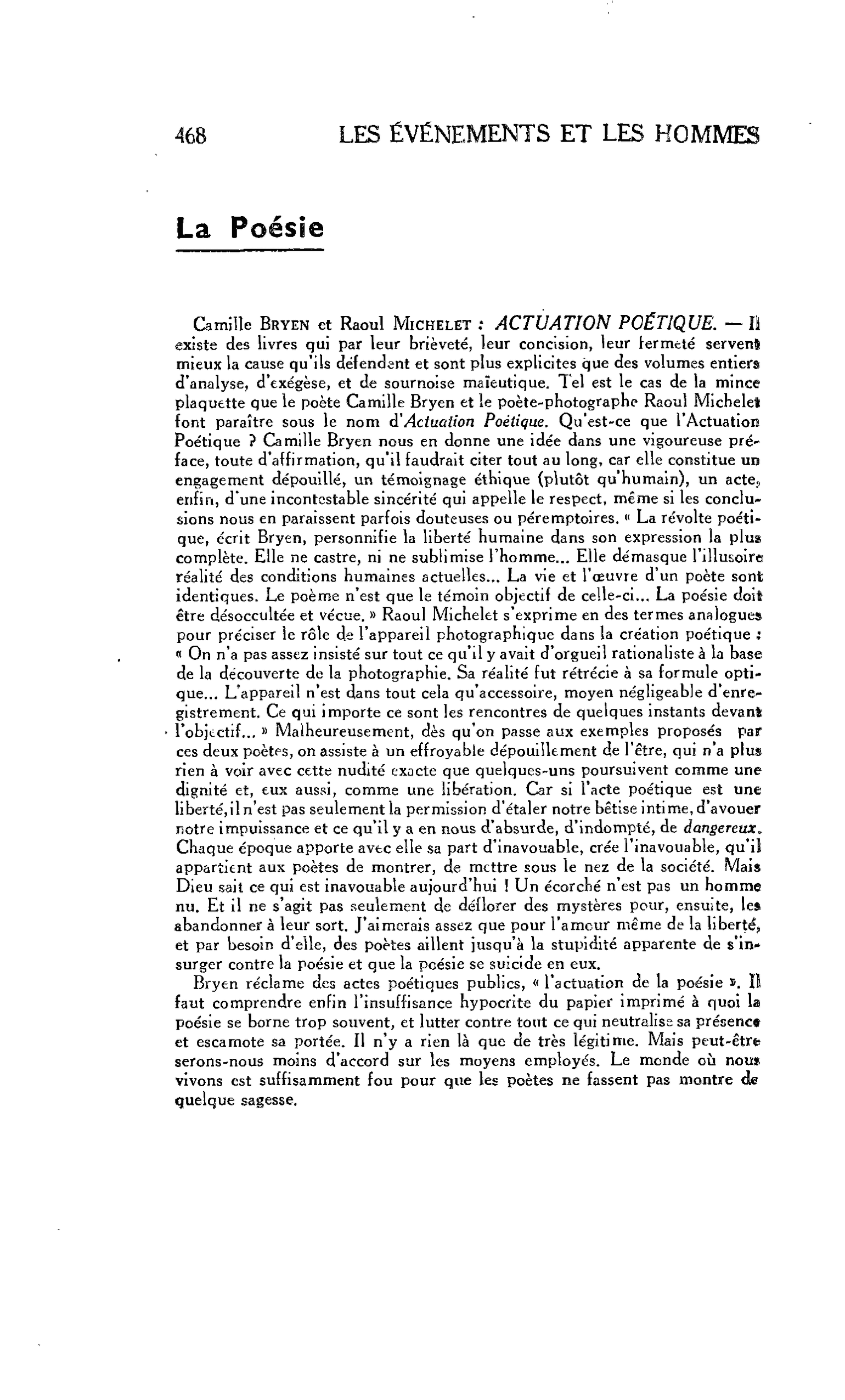 LES LETTRES : La Poésie
