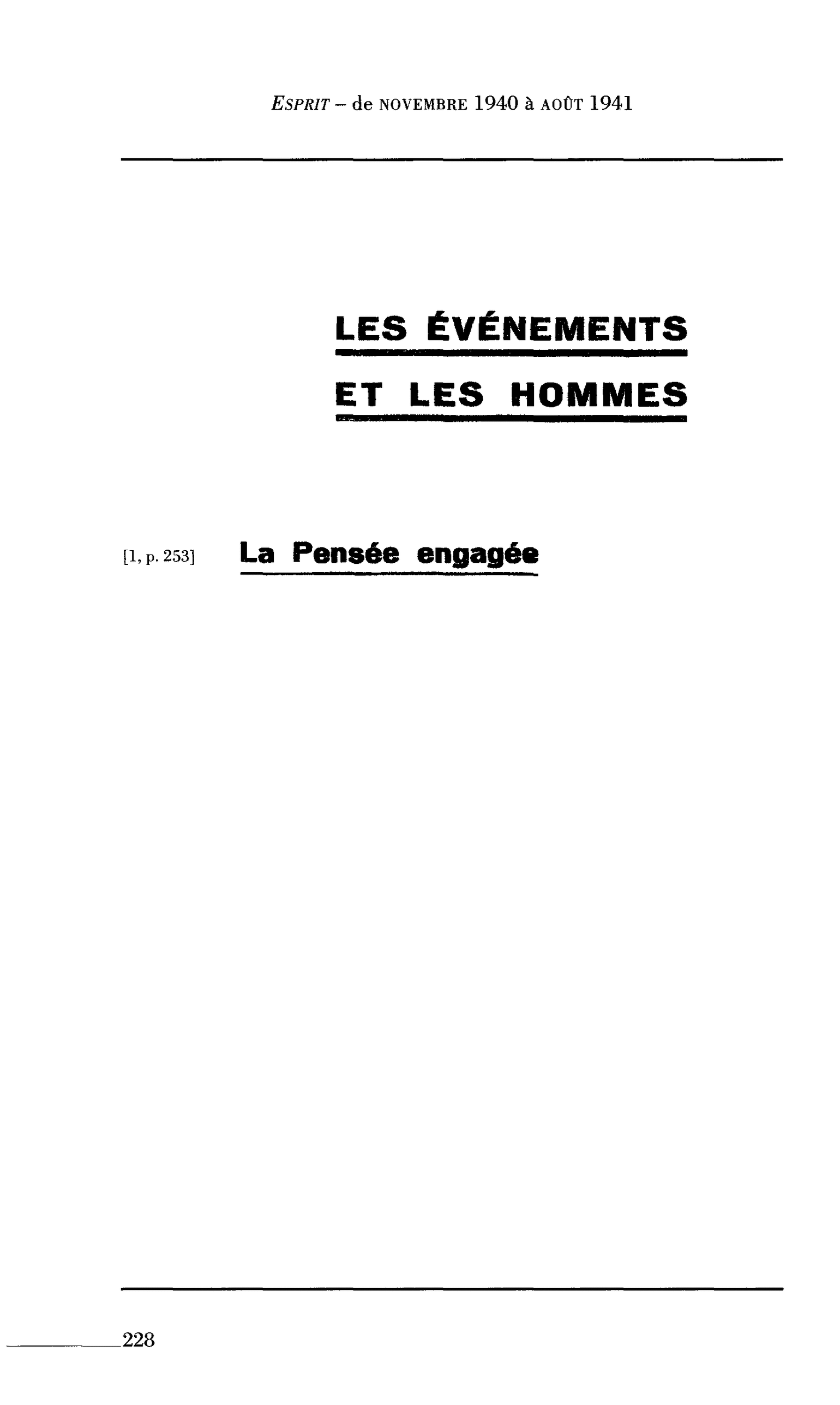 La Pensée engagée