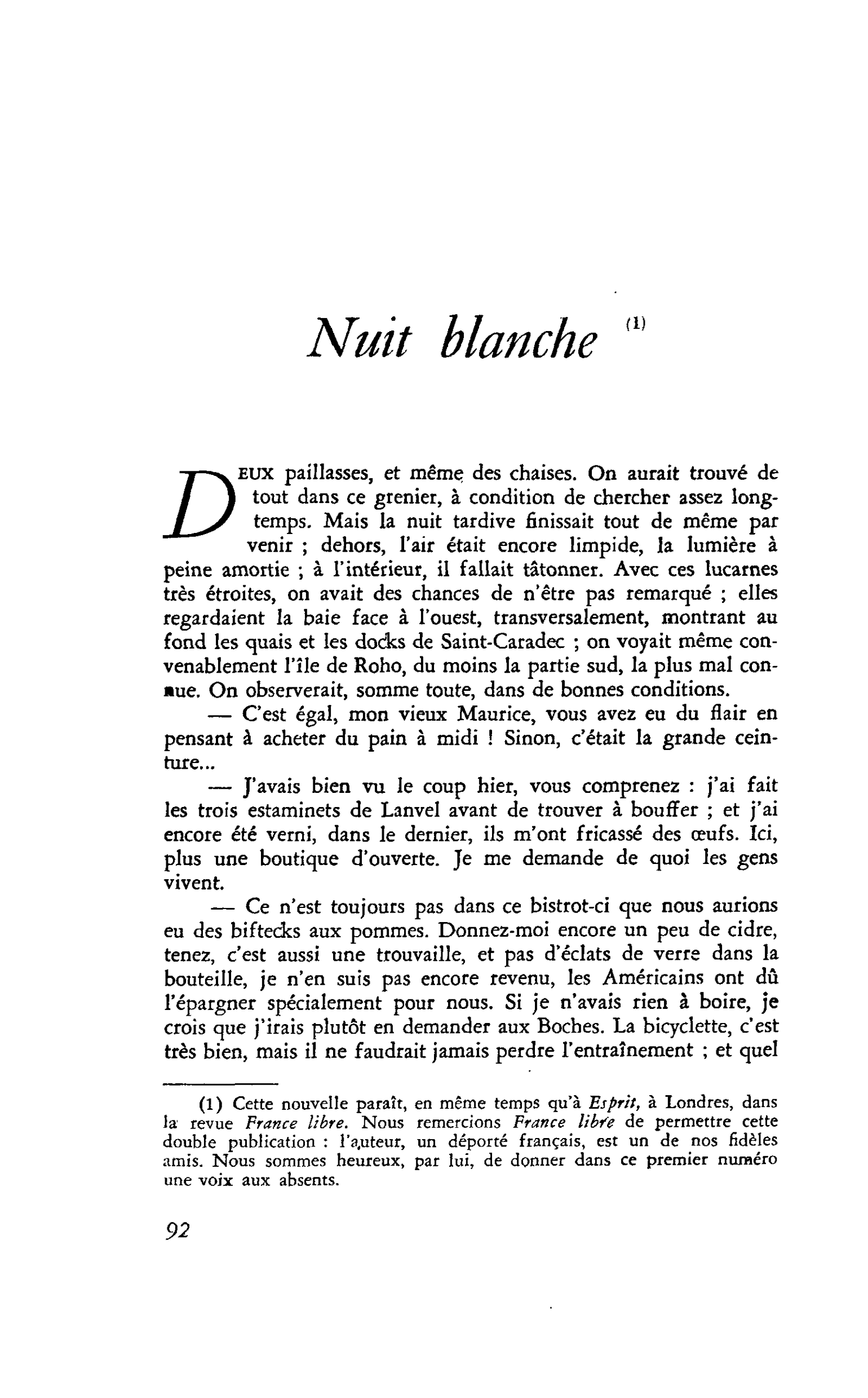 Nuit blanche
