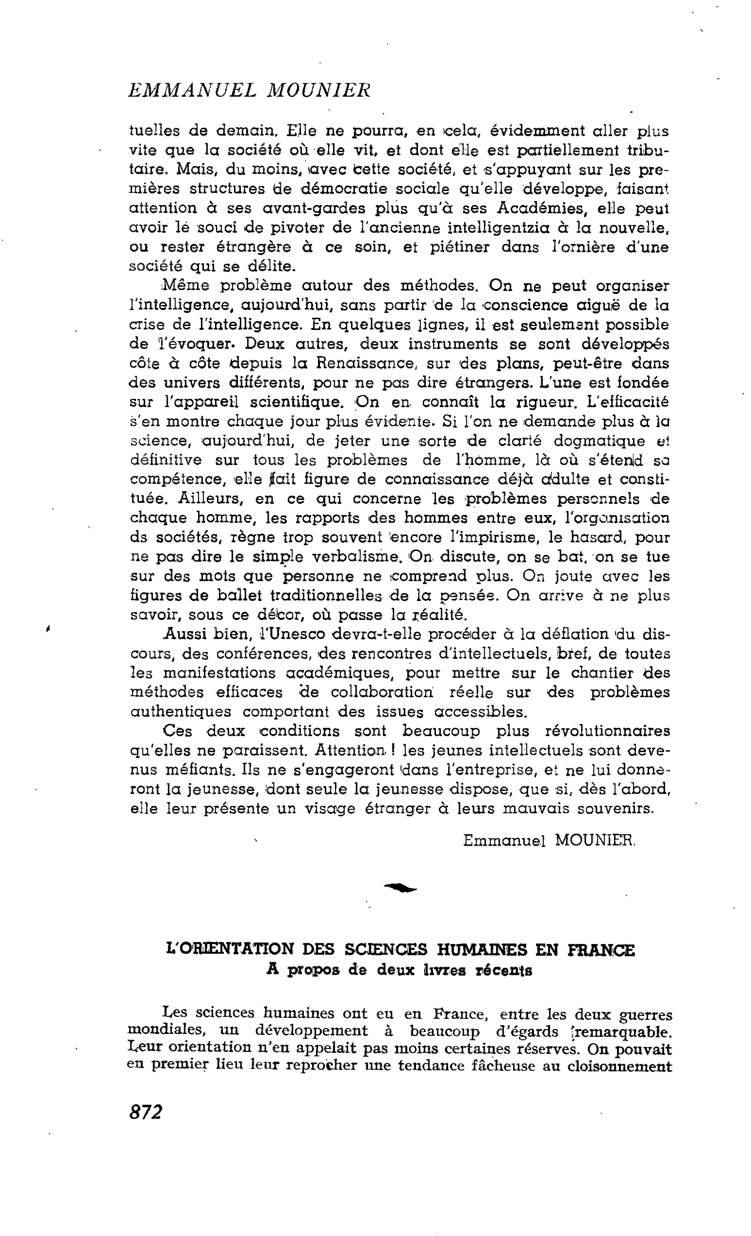 L’HOMME ENGAGÉ : L’ORIENTATION DES SCIENCES HUMAINES EN FRANCE. A propos de deux livres récents