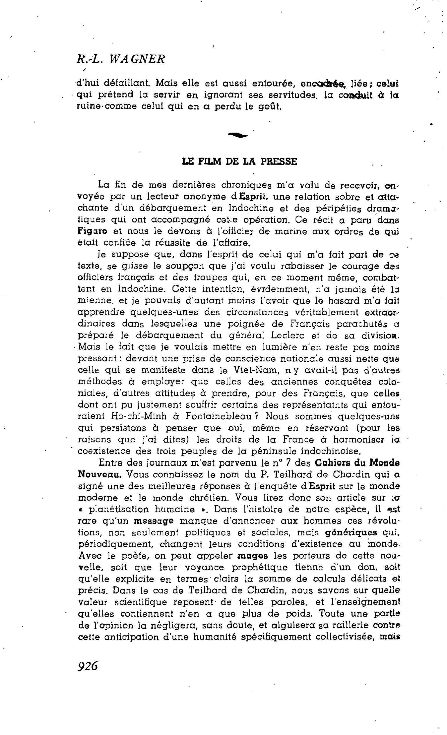 LA CITÉ : LE FILM DE LA PRESSE