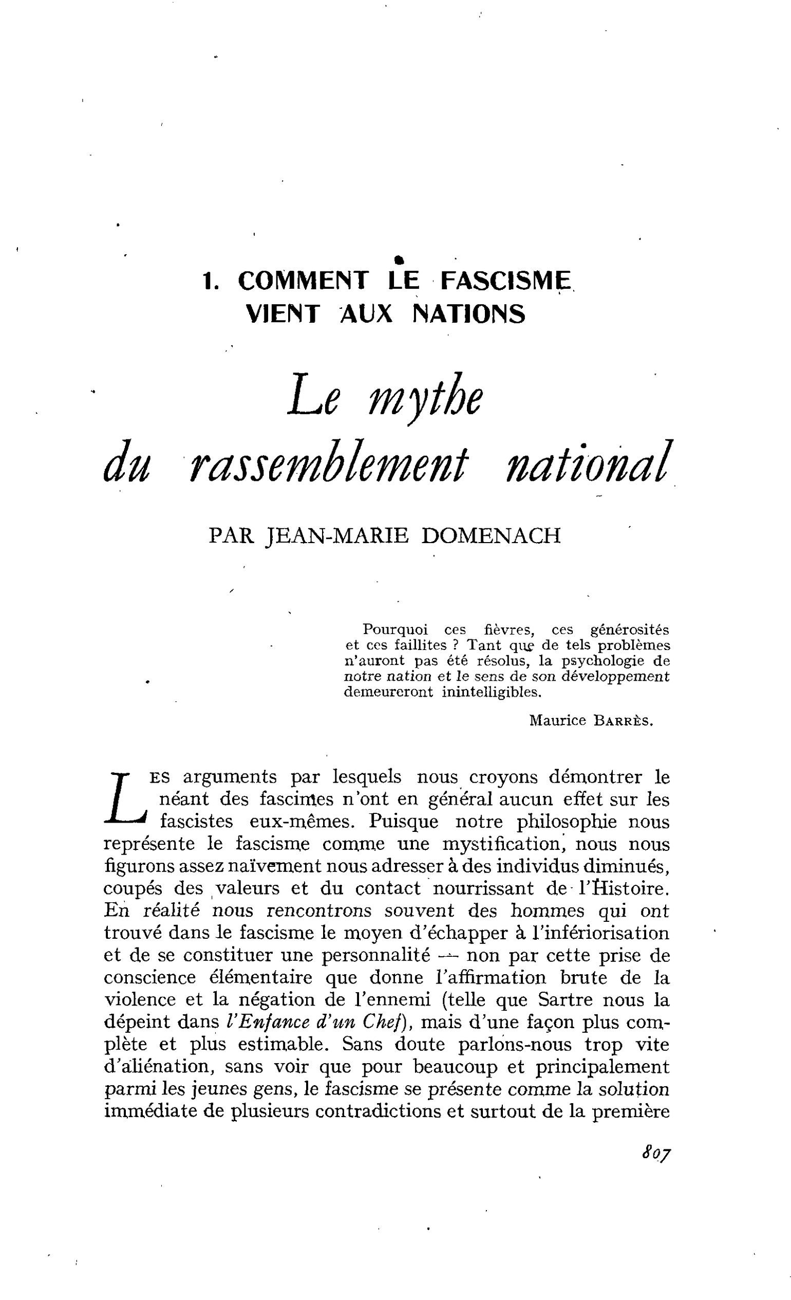Le mythe du rassemblement national
