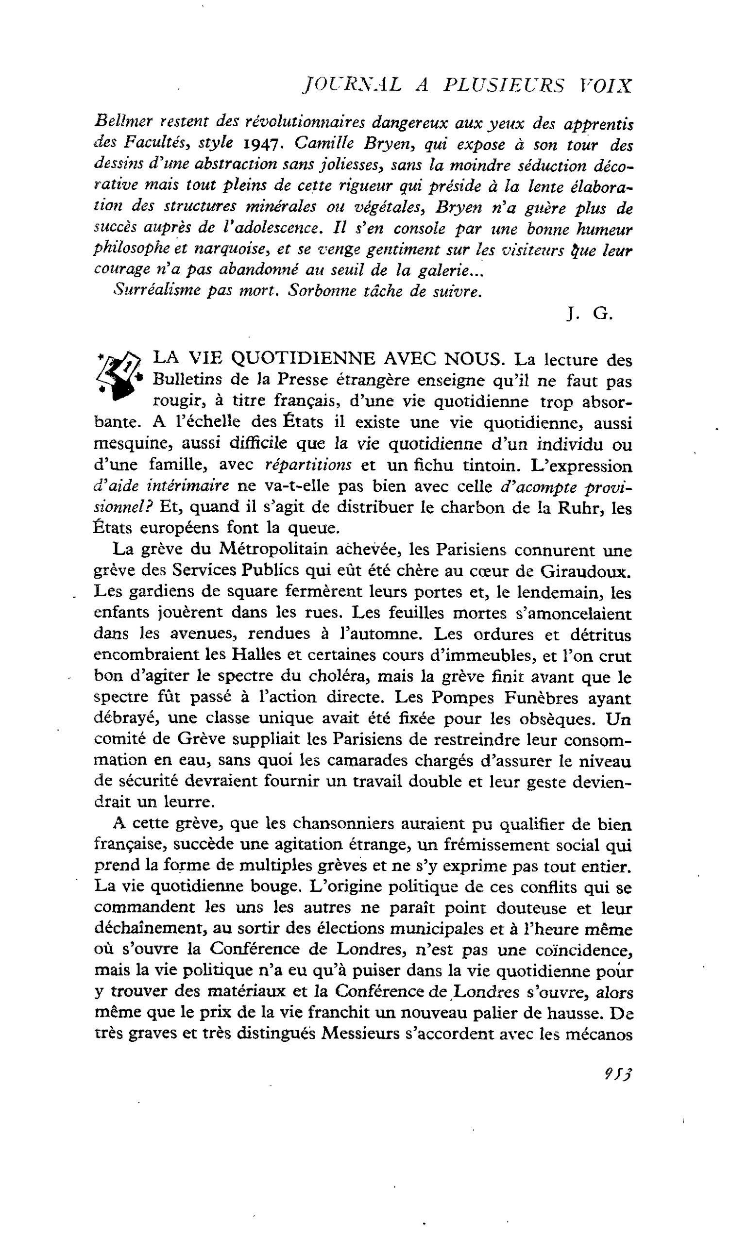 LA VIE QUOTIDIENNE AVEC NOUS