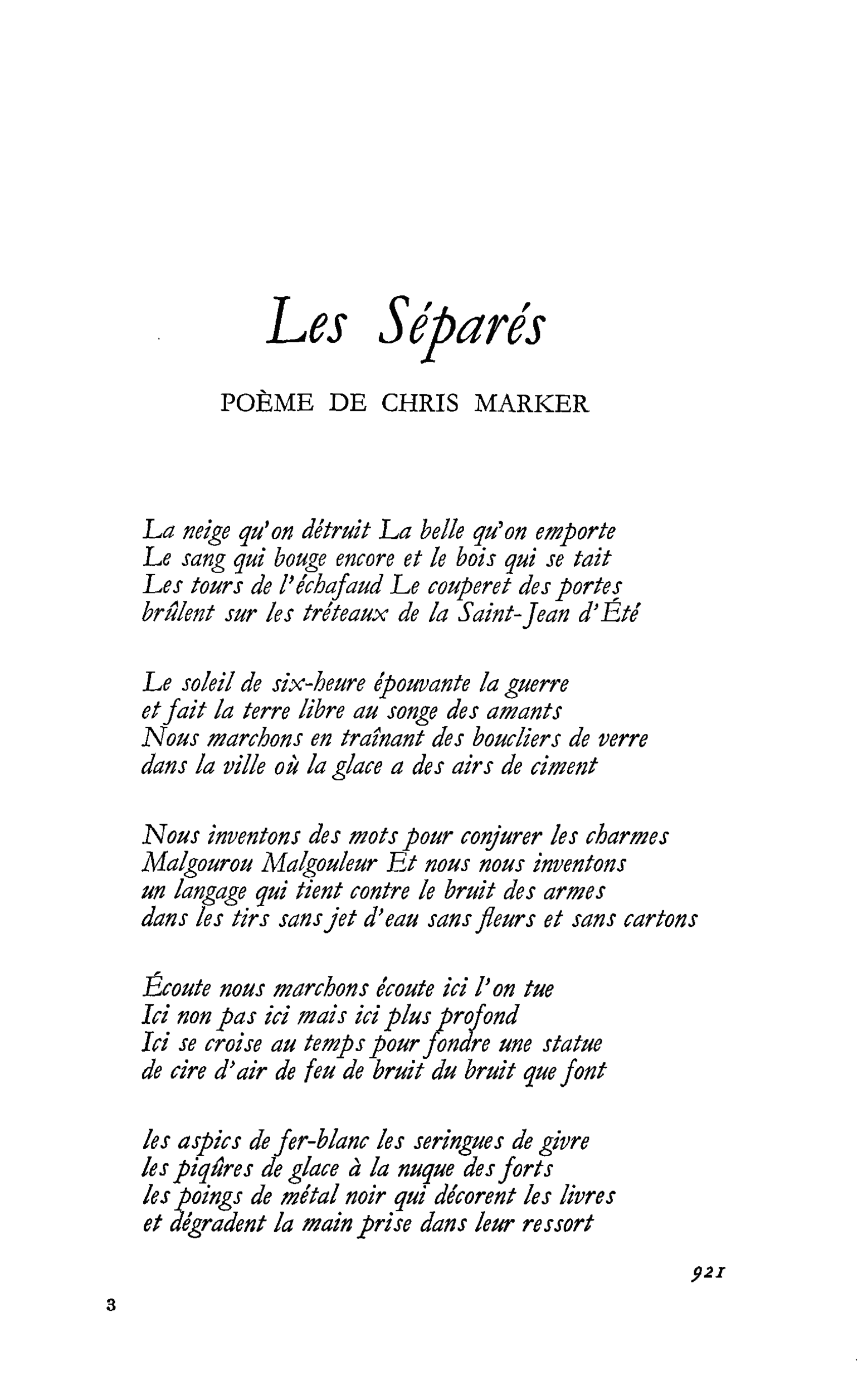 Les Séparés
