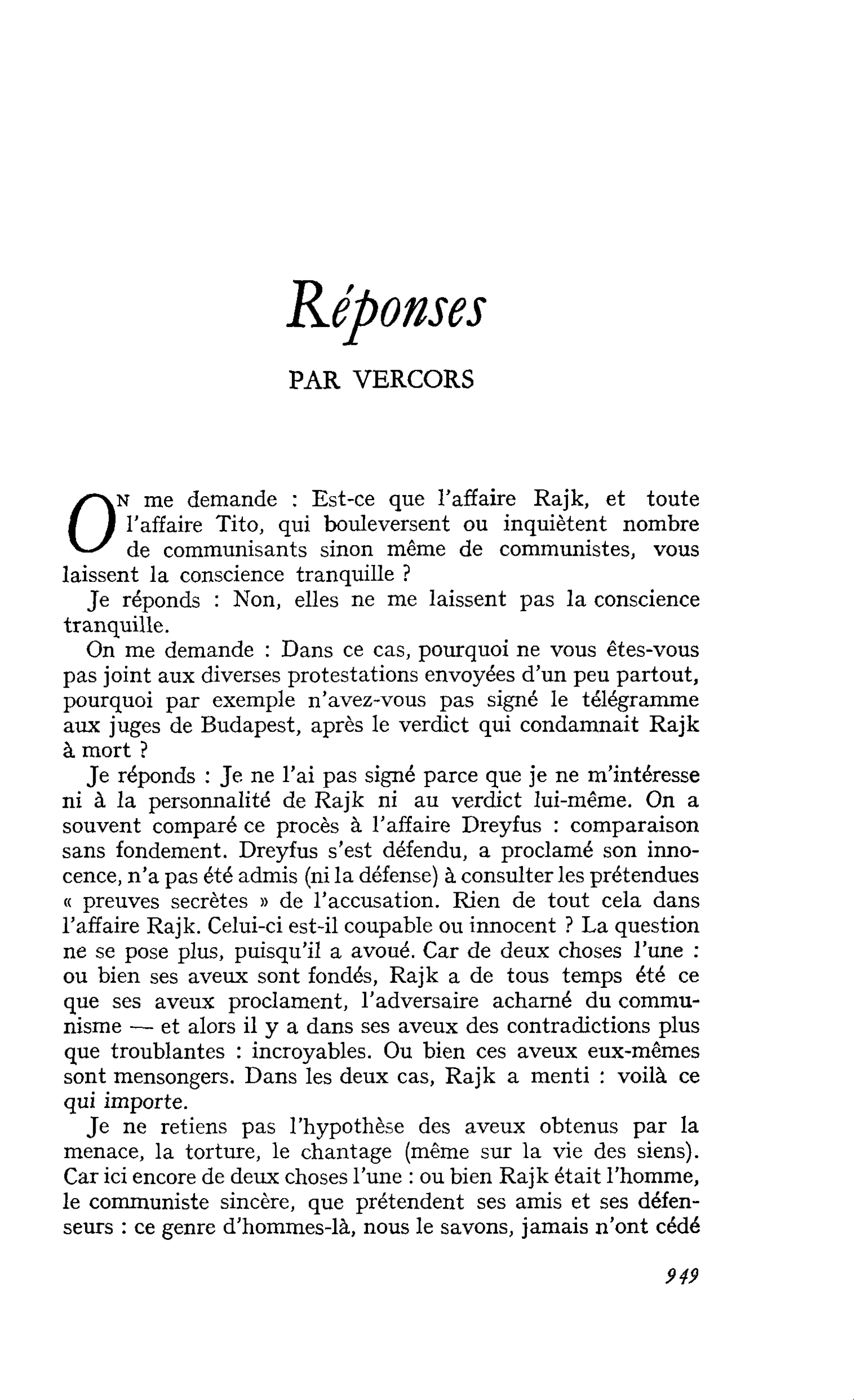 Réponses