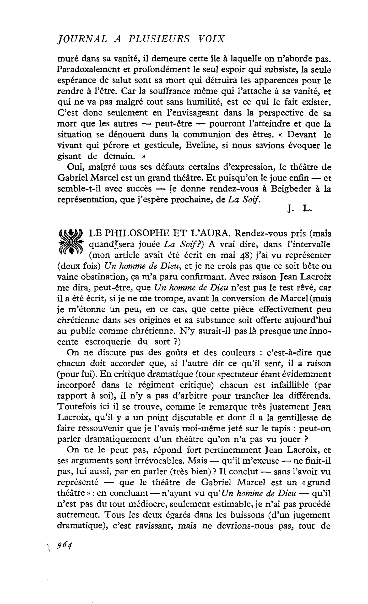 LE PHILOSOPHE ET L’AURA