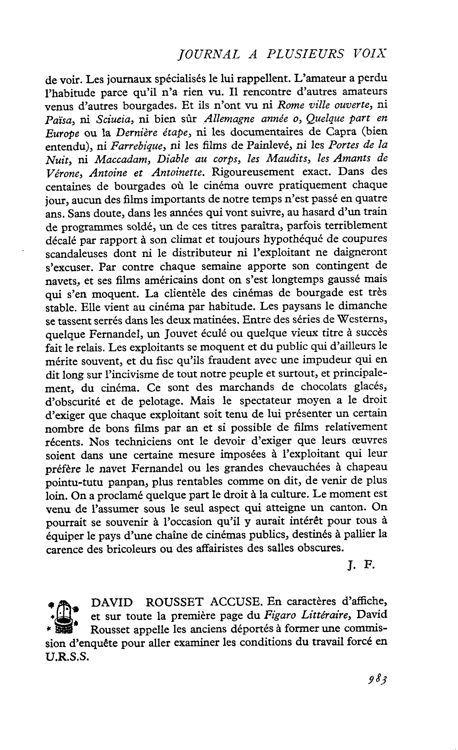 DAVID ROUSSET ACCUSE