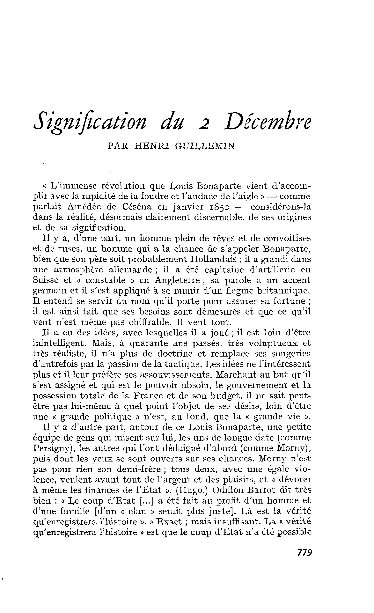 Signification du 2 Décembre