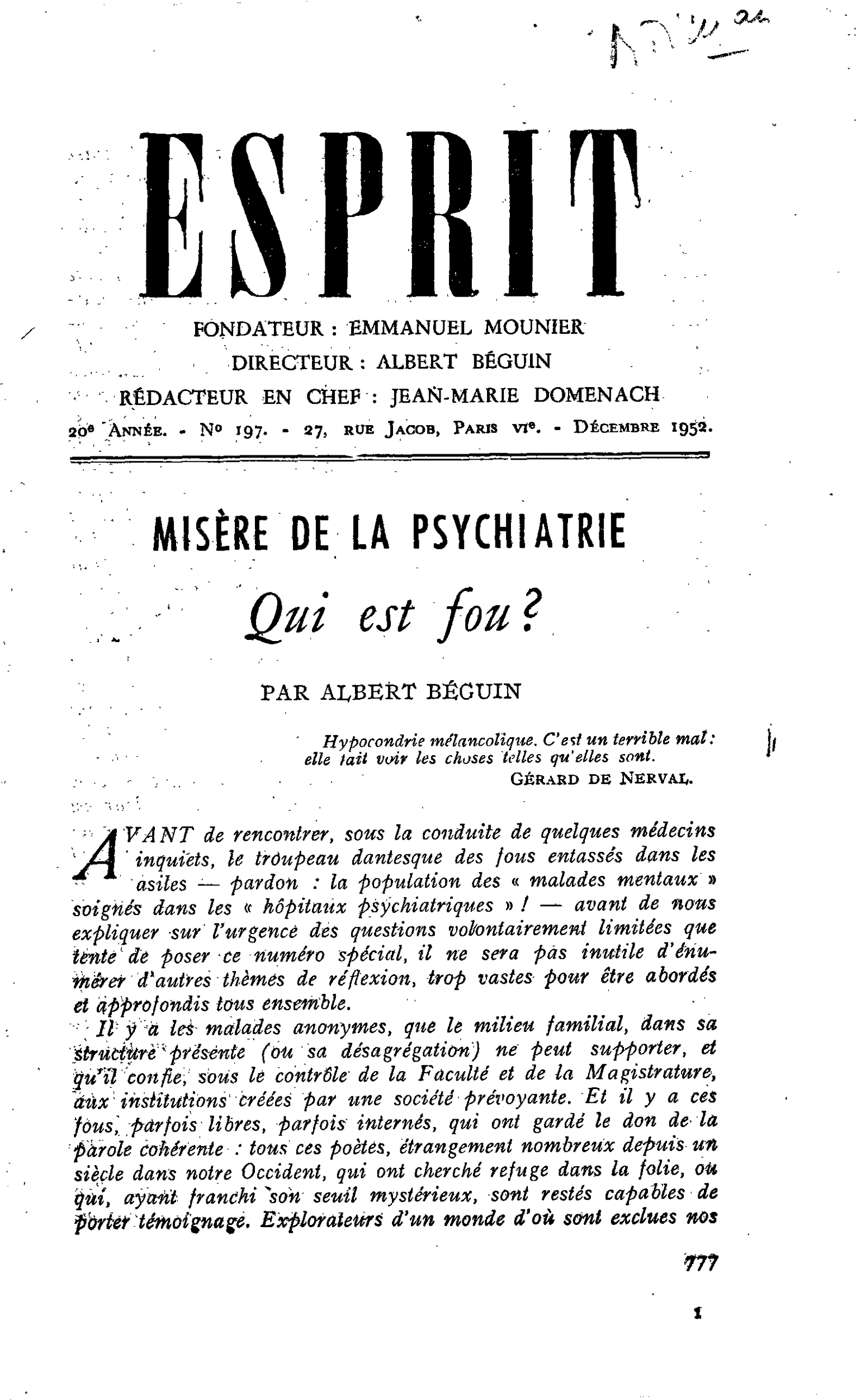 Qui est fou ?